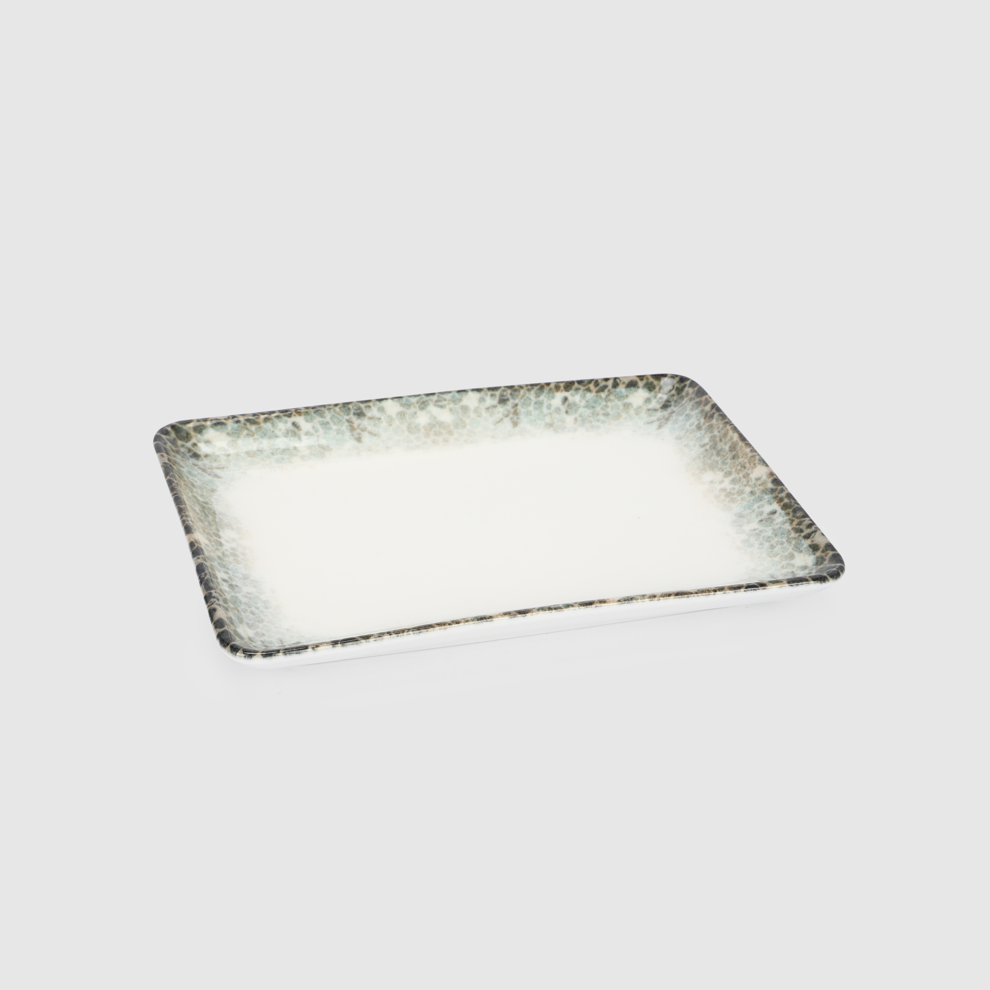 Блюдо прямоугольное Kutahya porselen Rust green 18x13 см