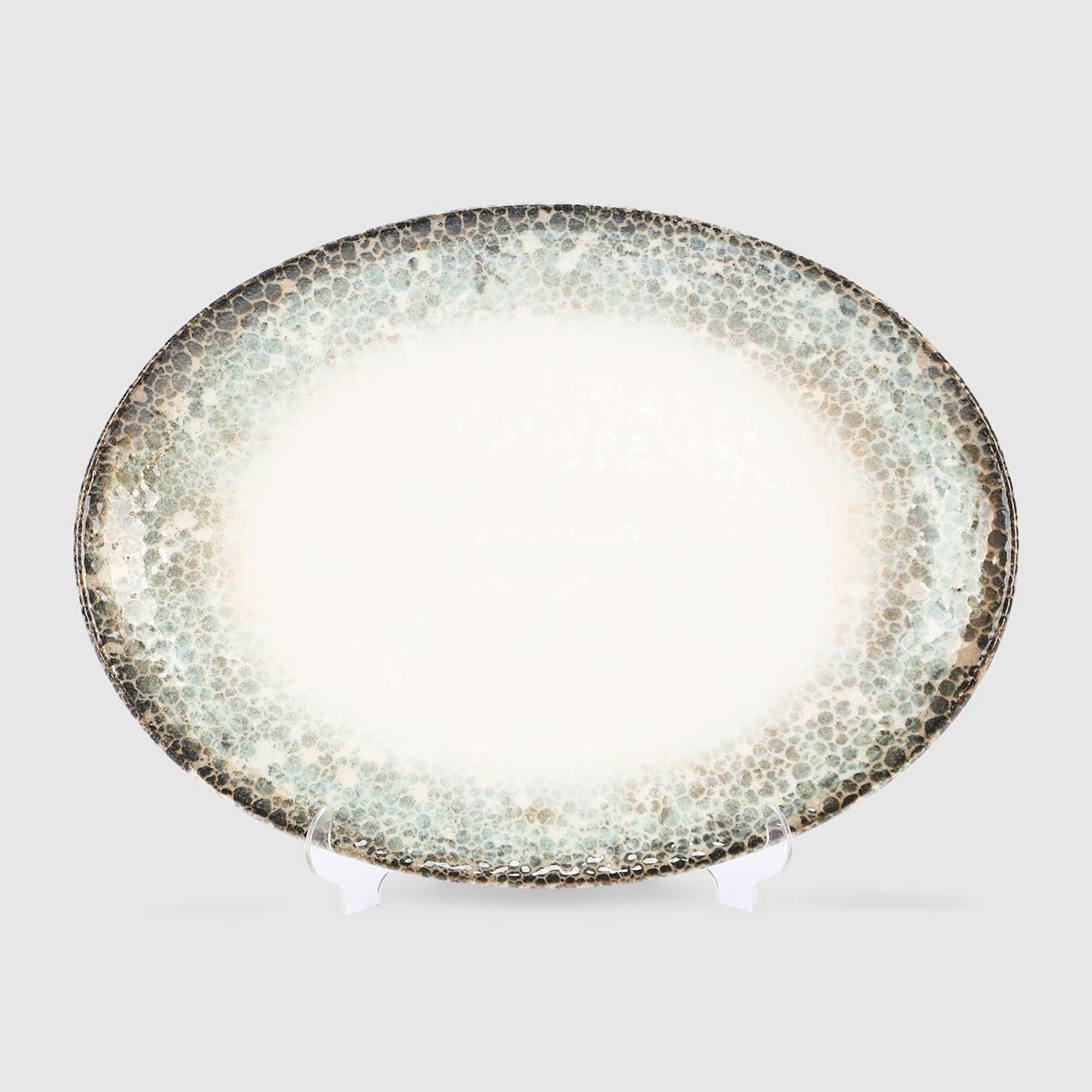 Блюдо овальное Kutahya porselen Rust green 26 cm