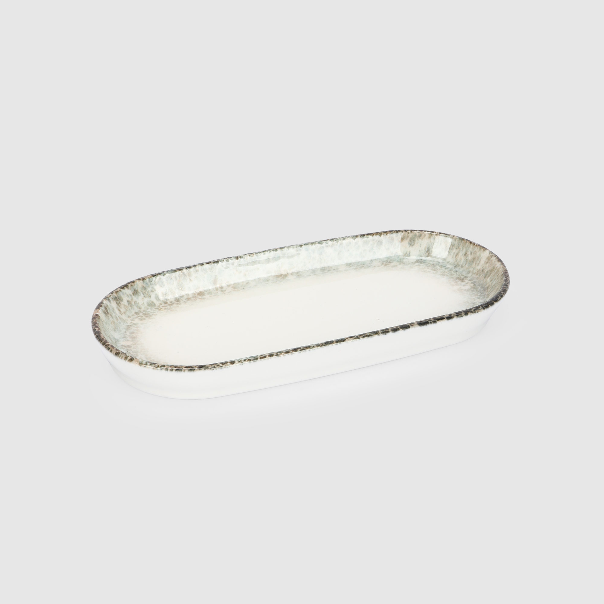 Блюдо овальное Kutahya porselen Rust green 21 cm