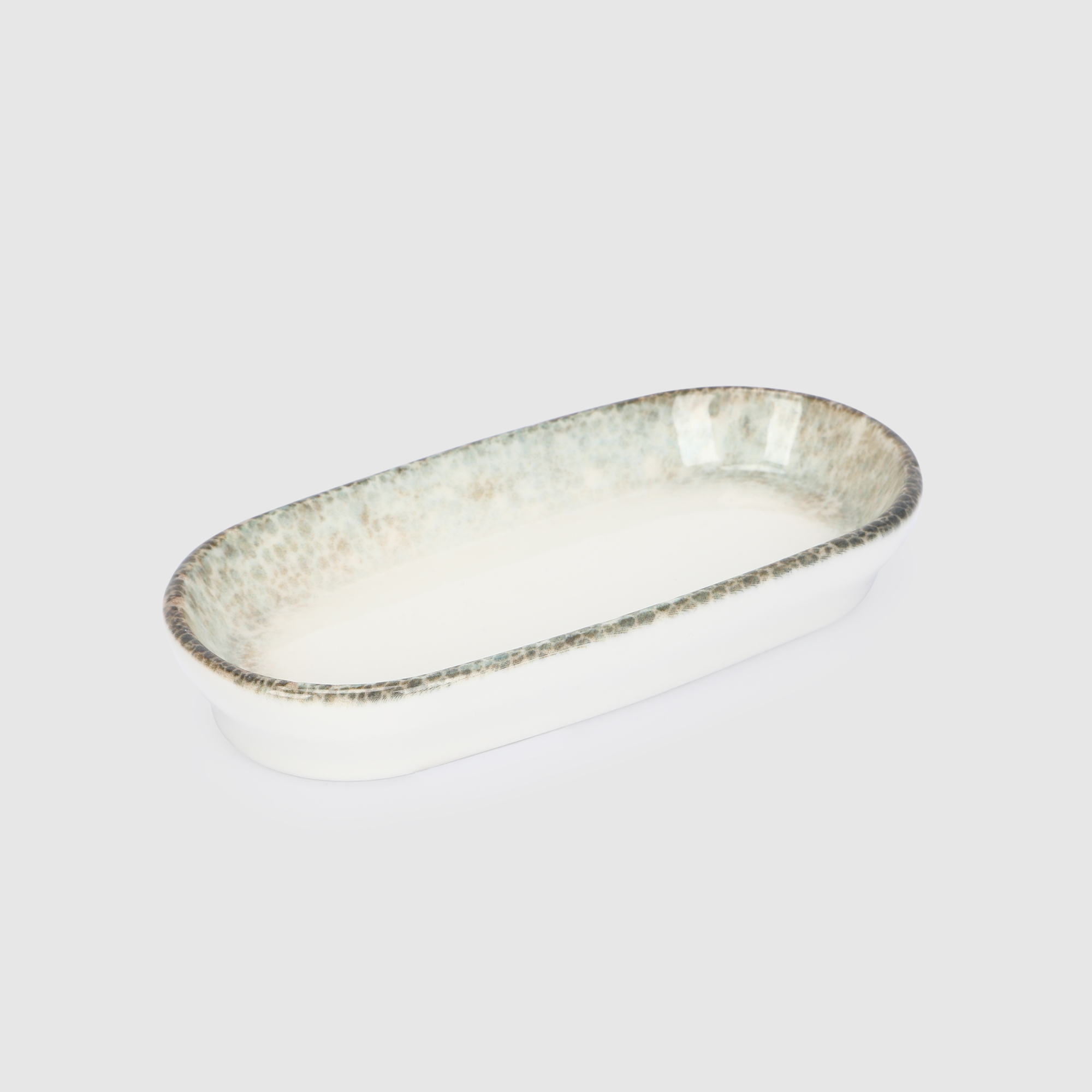 Блюдо овальное Kutahya porselen Rust green 14 cm