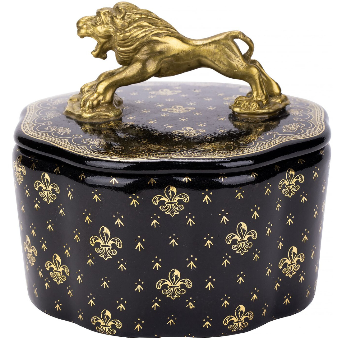 Шкатулка Glasar со львом 12х12х10 см 8099₽