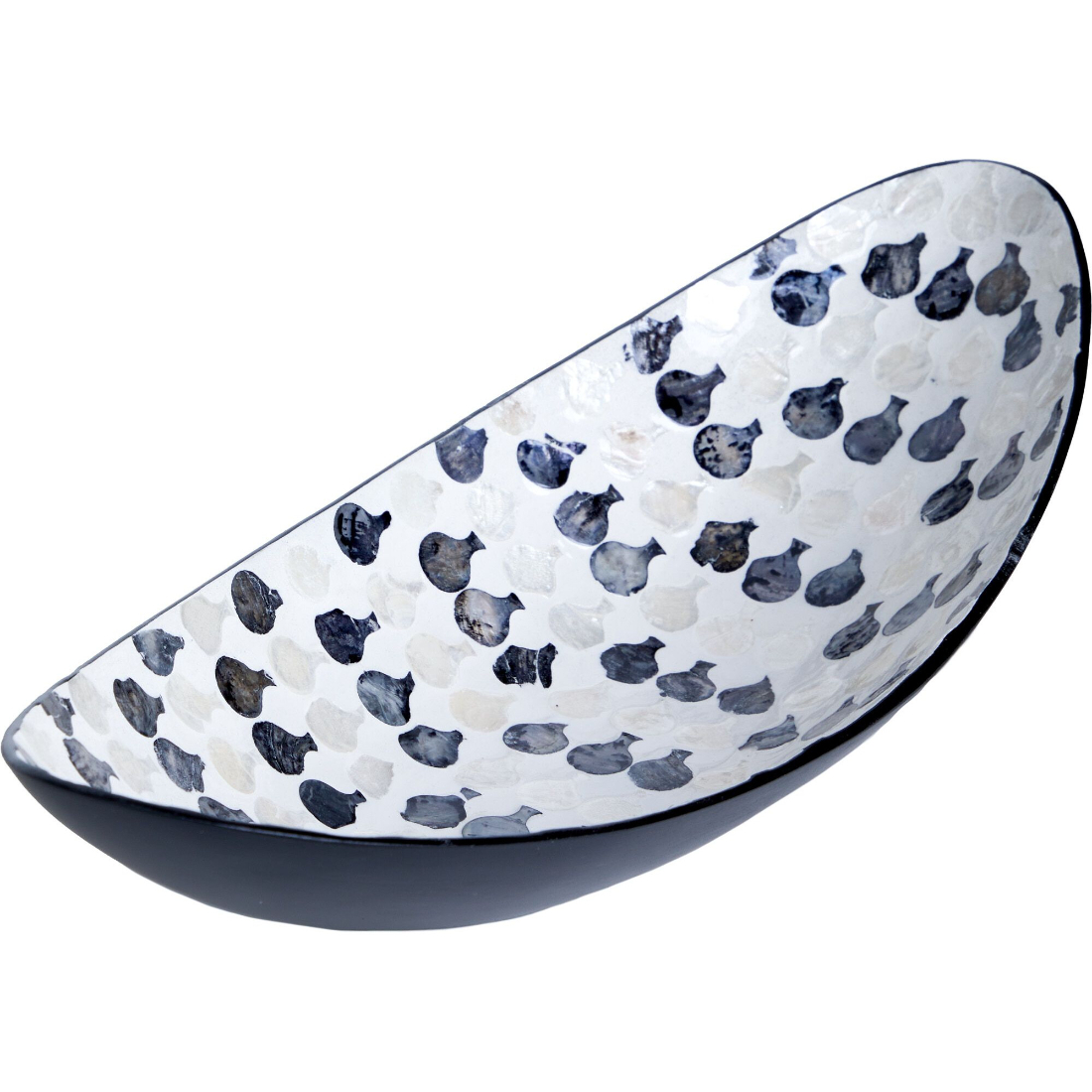 Блюдо декоративное Glasar с отделкой раковинами устриц 43х17х10 см 5599₽