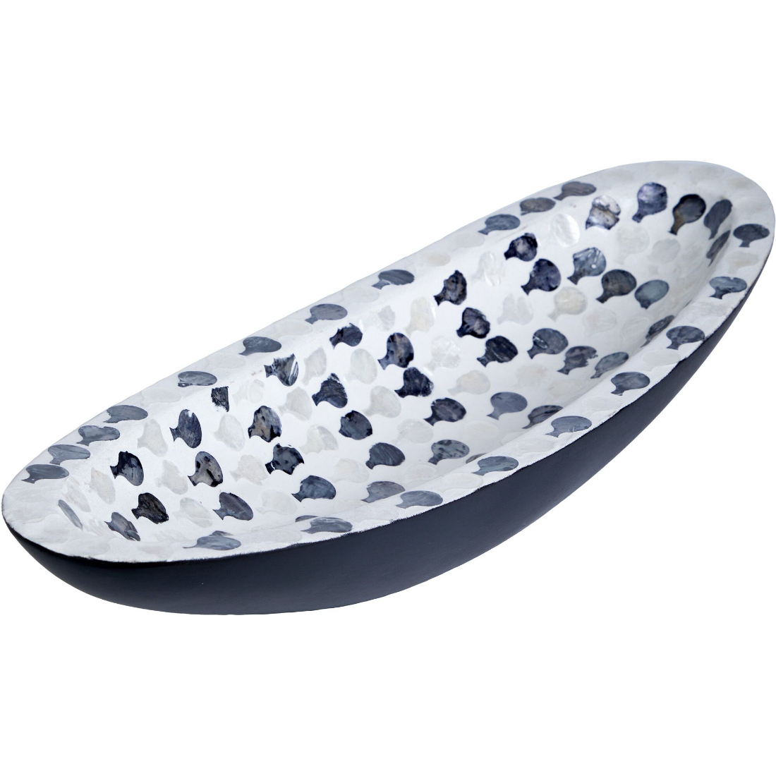 Блюдо декоративное Glasar с отделкой раковинами устриц 50х16х8 см 8599₽