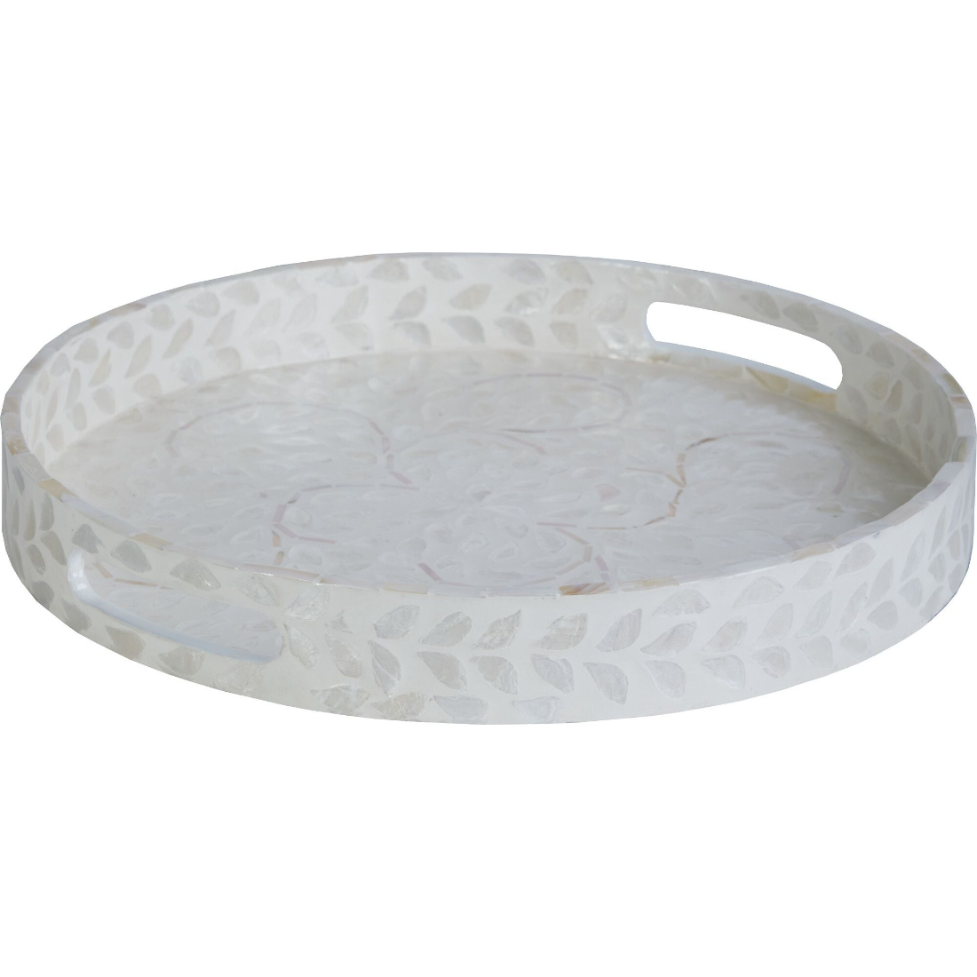 Поднос декоративный Glasar с отделкой раковинами устриц 35х35х5 см