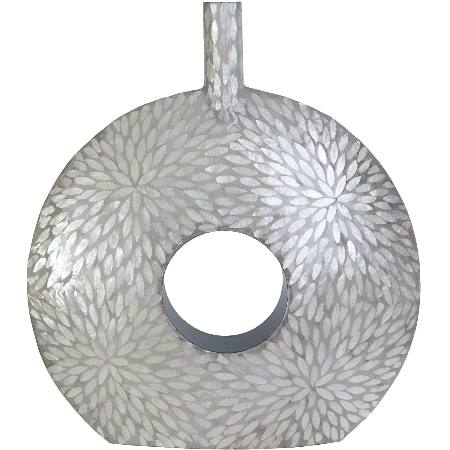 Ваза декоративная Glasar с отделкой раковинами устриц 50х14х57 см 15999₽