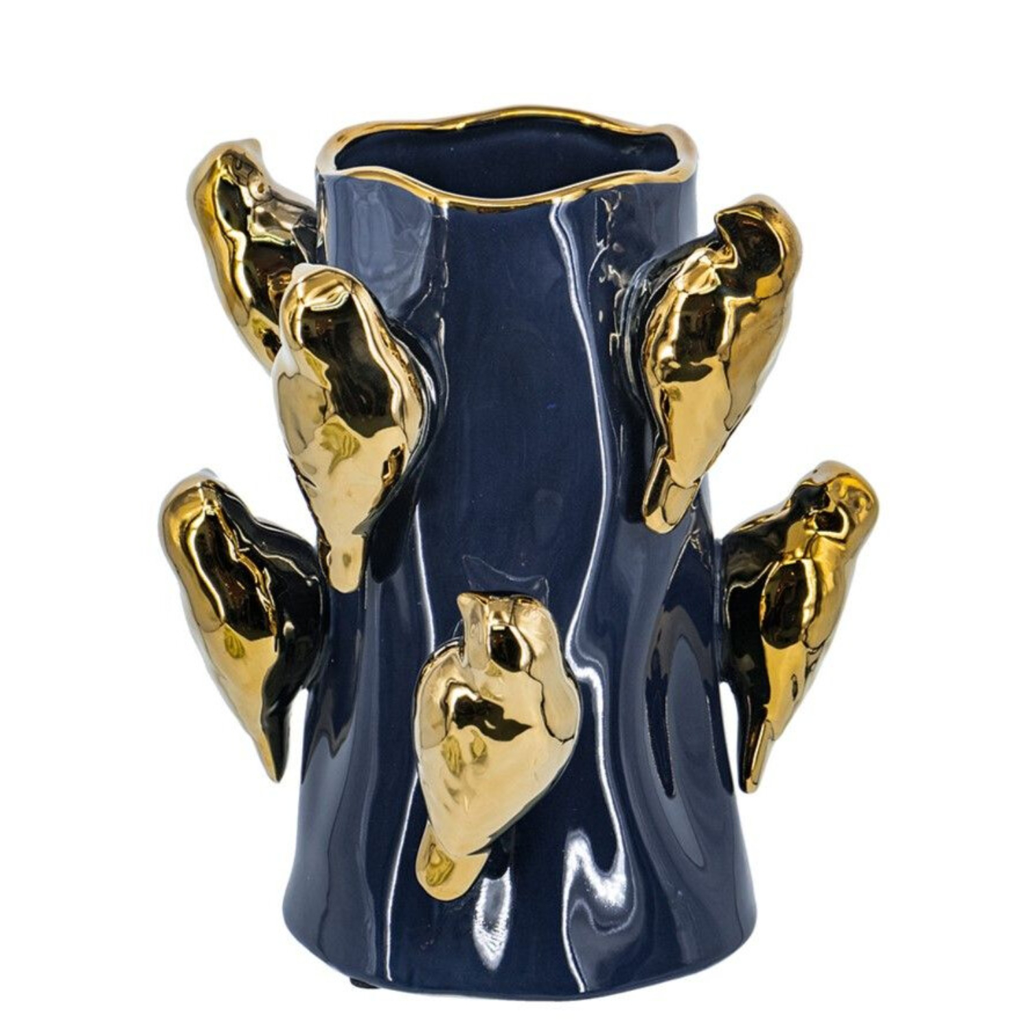 Ваза Glasar с птичками 22х22х24 см