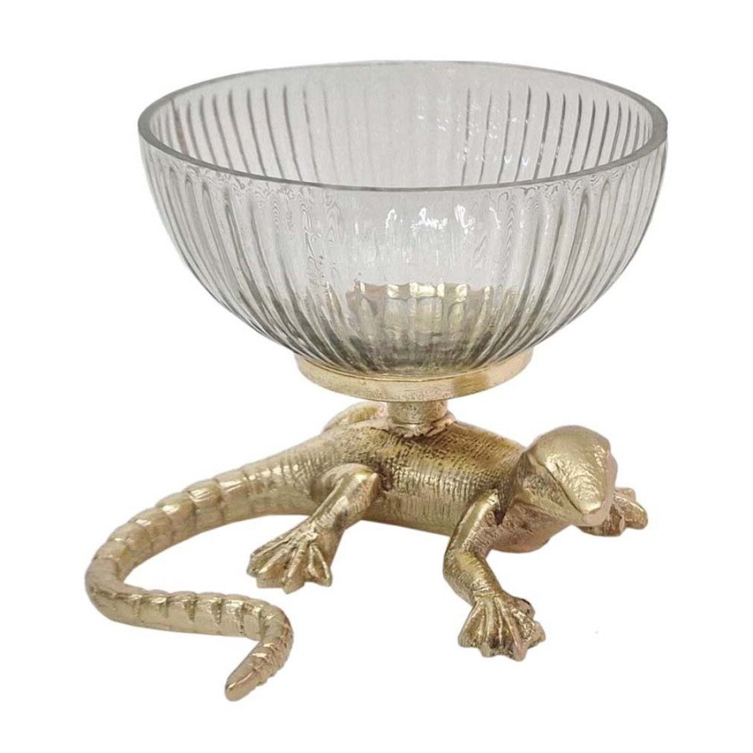 Чаша Glasar на ящерице 13х13х10 см