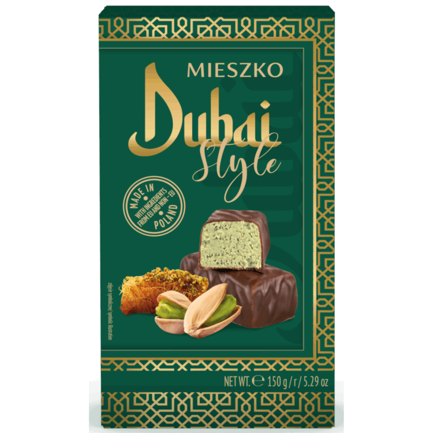 Конфеты Mieszko со сливочно-фисташковой начинкой и катаифи 150 г