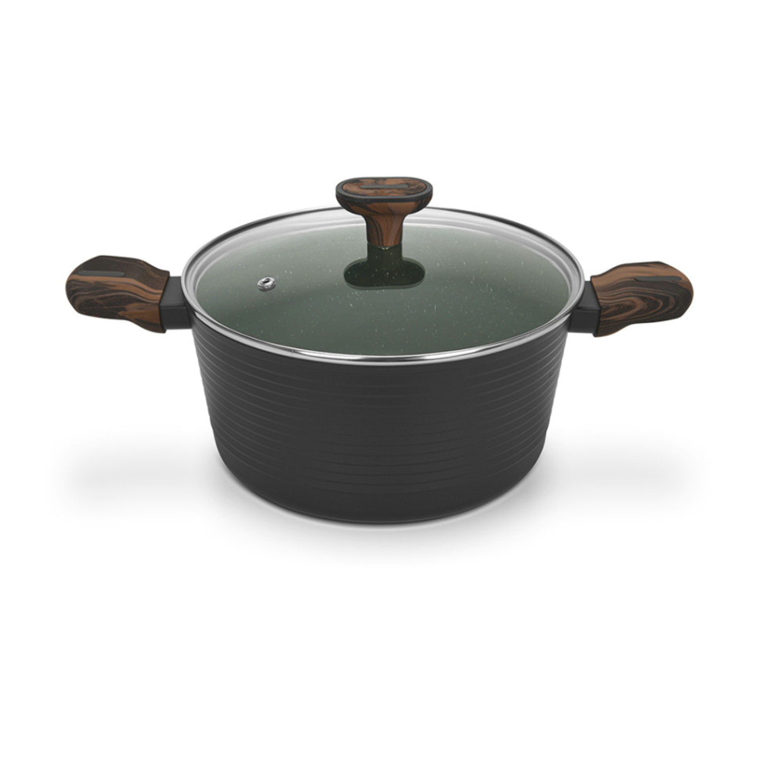 Кастрюля Fissman Cuisine стеклянная крышка, алюминий 24 см, 4,6 л