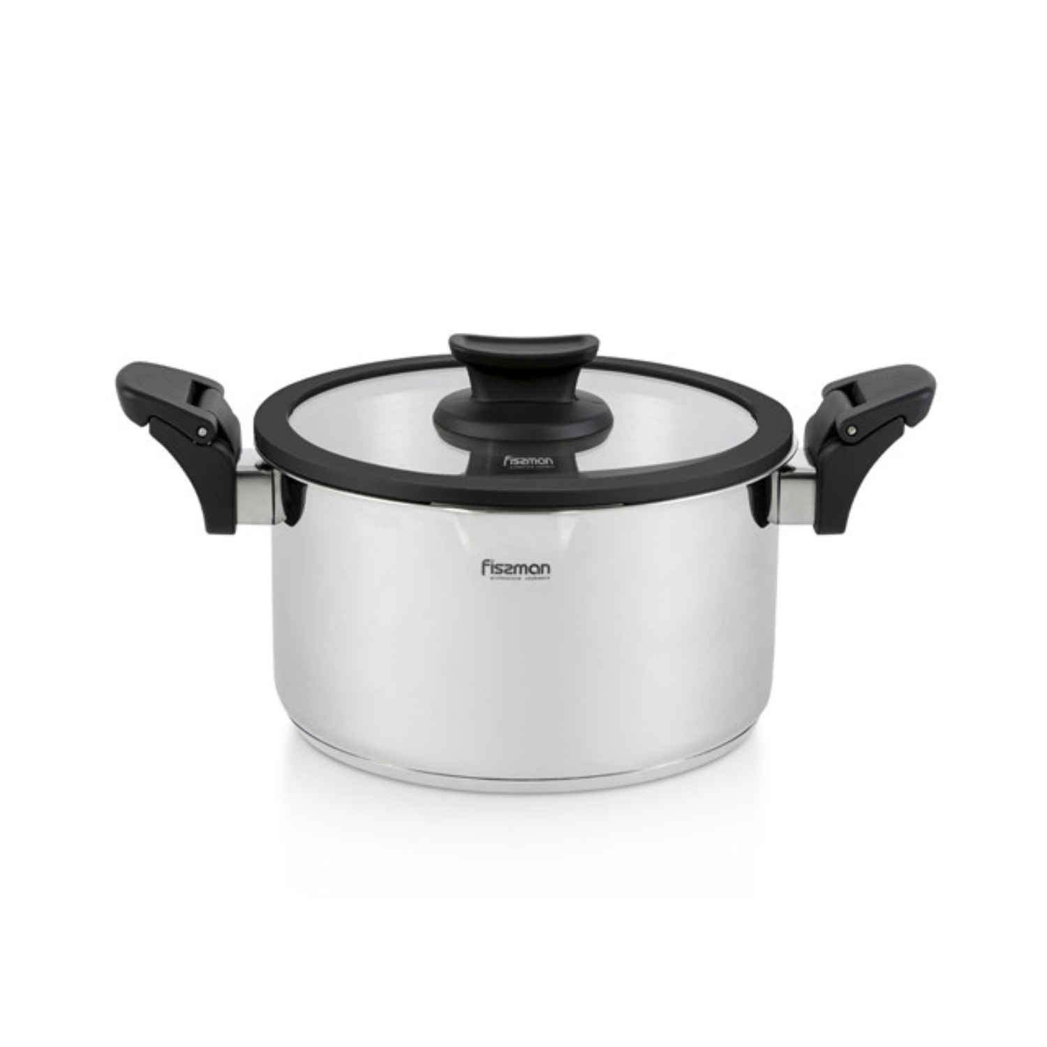 Кастрюля Fissman Lora стеклянная крышка нержавеющая сталь 18x11 см 25 л 5990₽