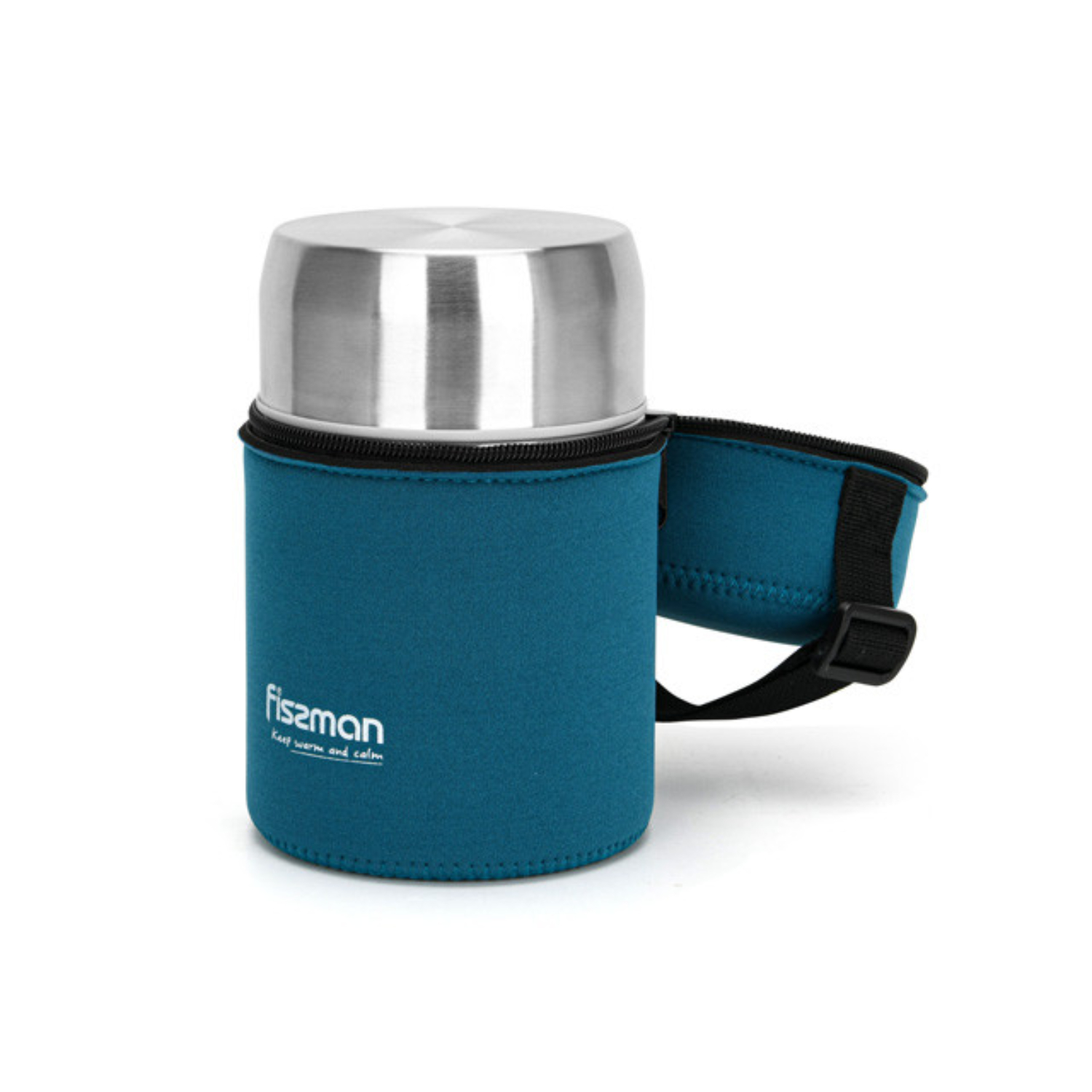Термос Fissman для еды в синем чехле нержавеющая сталь 700 мл 4799₽