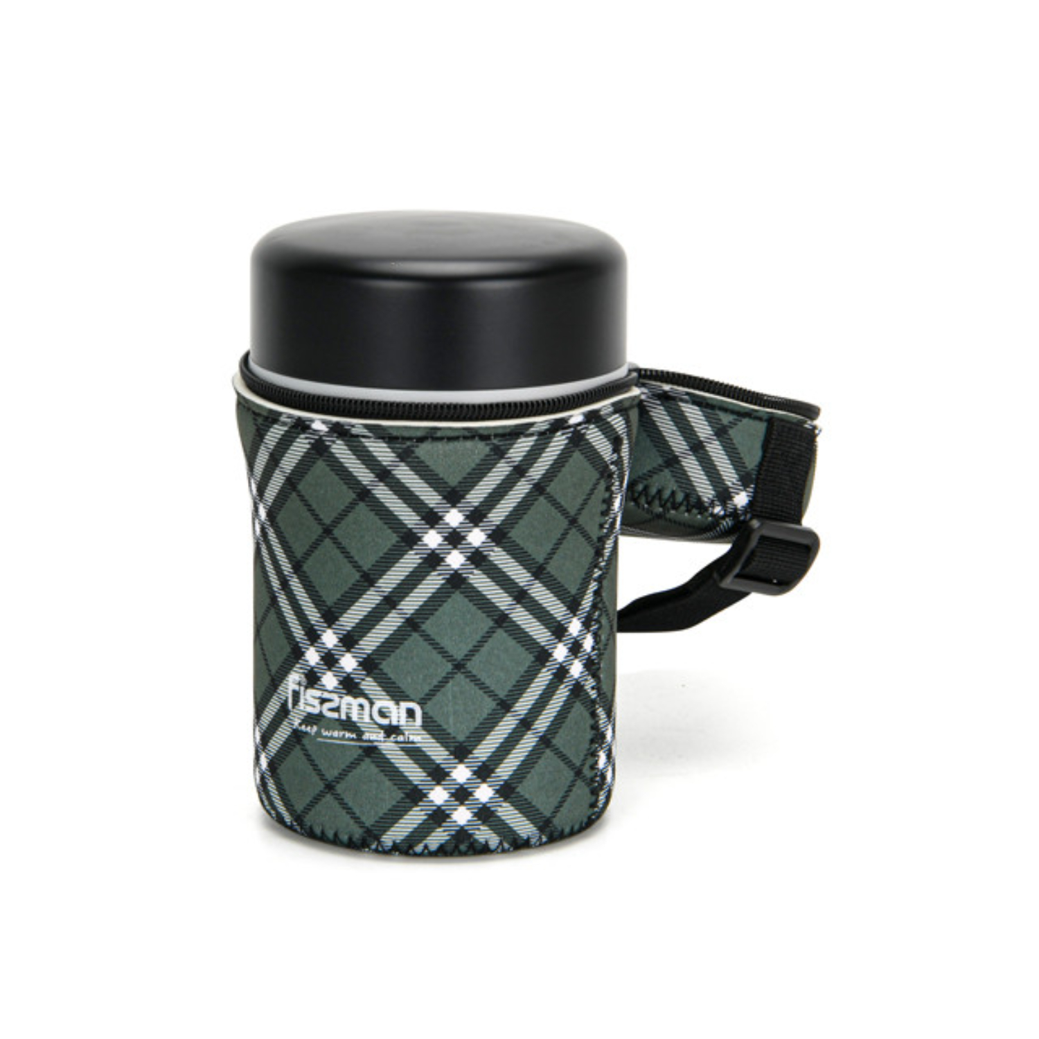 Термос Fissman для еды в клетчатом чехле, нержавеющая сталь, 750 мл