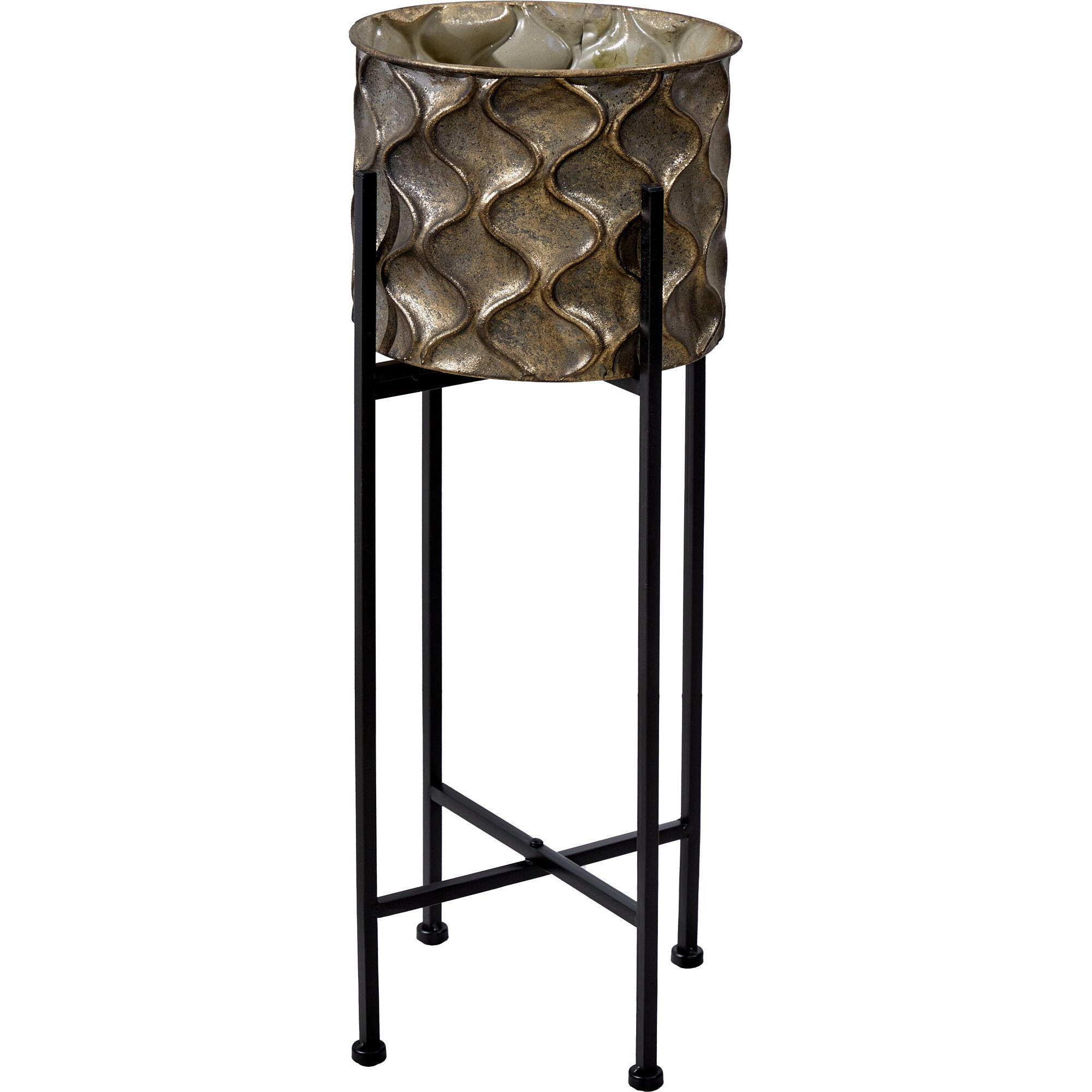 Кашпо напольное Glasar Конго на подставке 24х24х64 см (57-462/3)