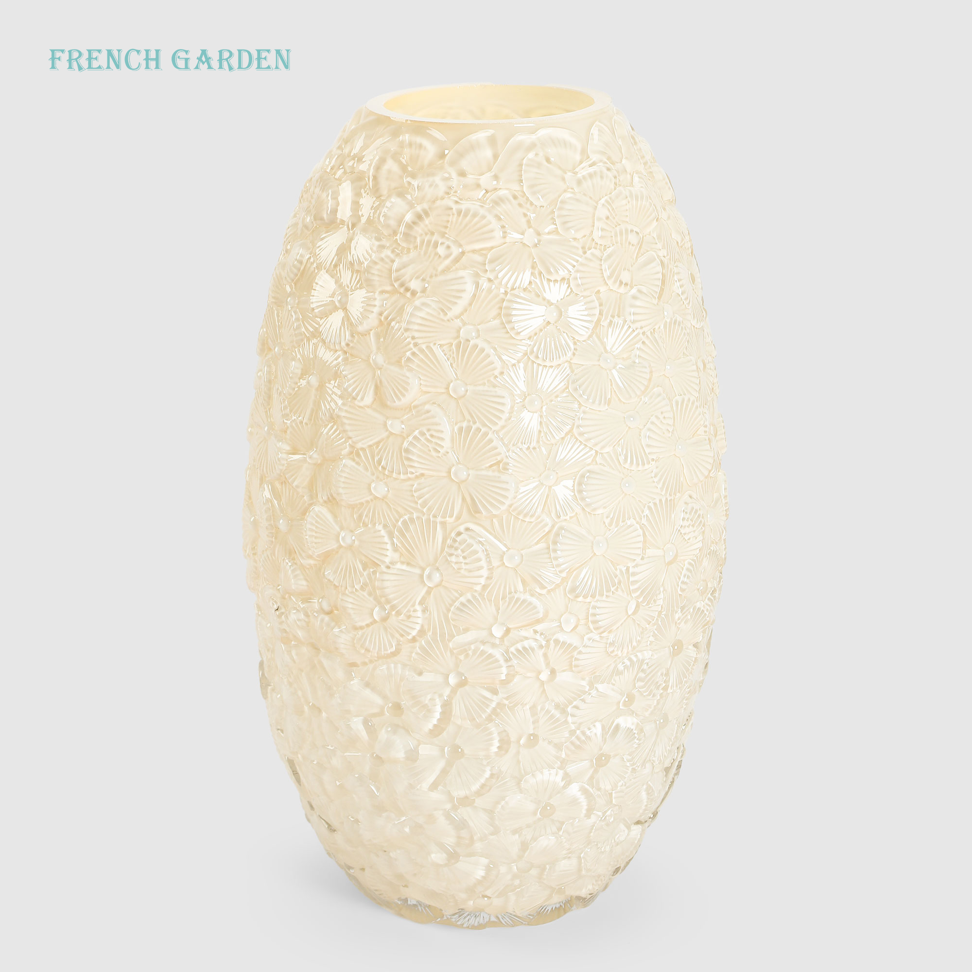 Ваза French garden стекло, Жемчужные цветы 33 см