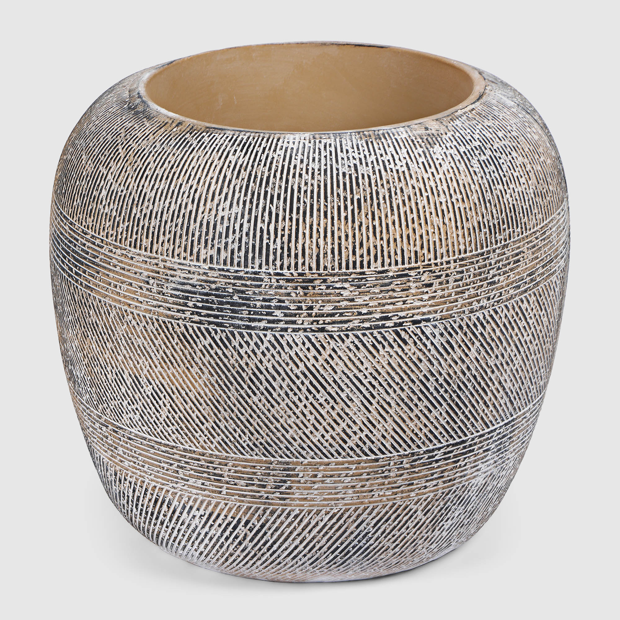 Кашпо для цветов Crocus бежево-коричневое 49,5х49,5х45,5 см