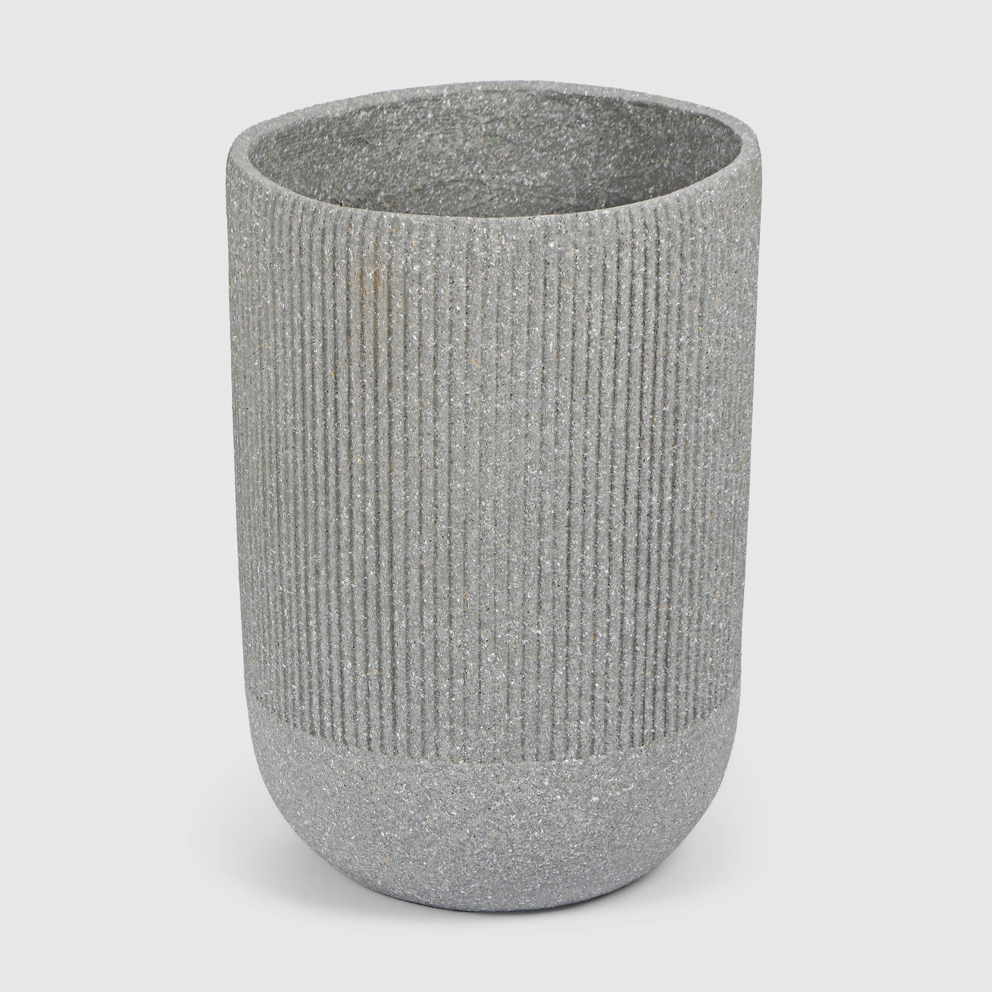 Кашпо для цветов Crocus высокое серое 35х35х50 см