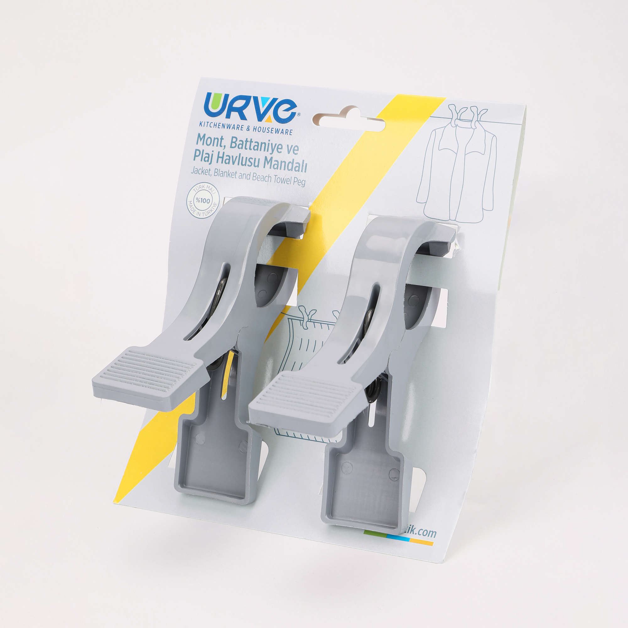 Прищепка большая Urve Plastik в ассортименте