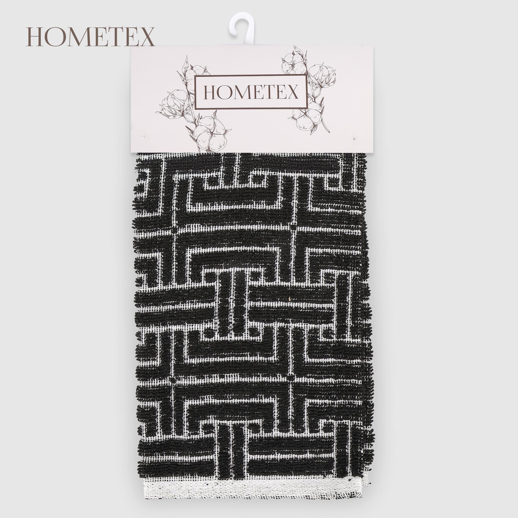 Полотенце Hometex геометрия черная 40х60 см 149₽