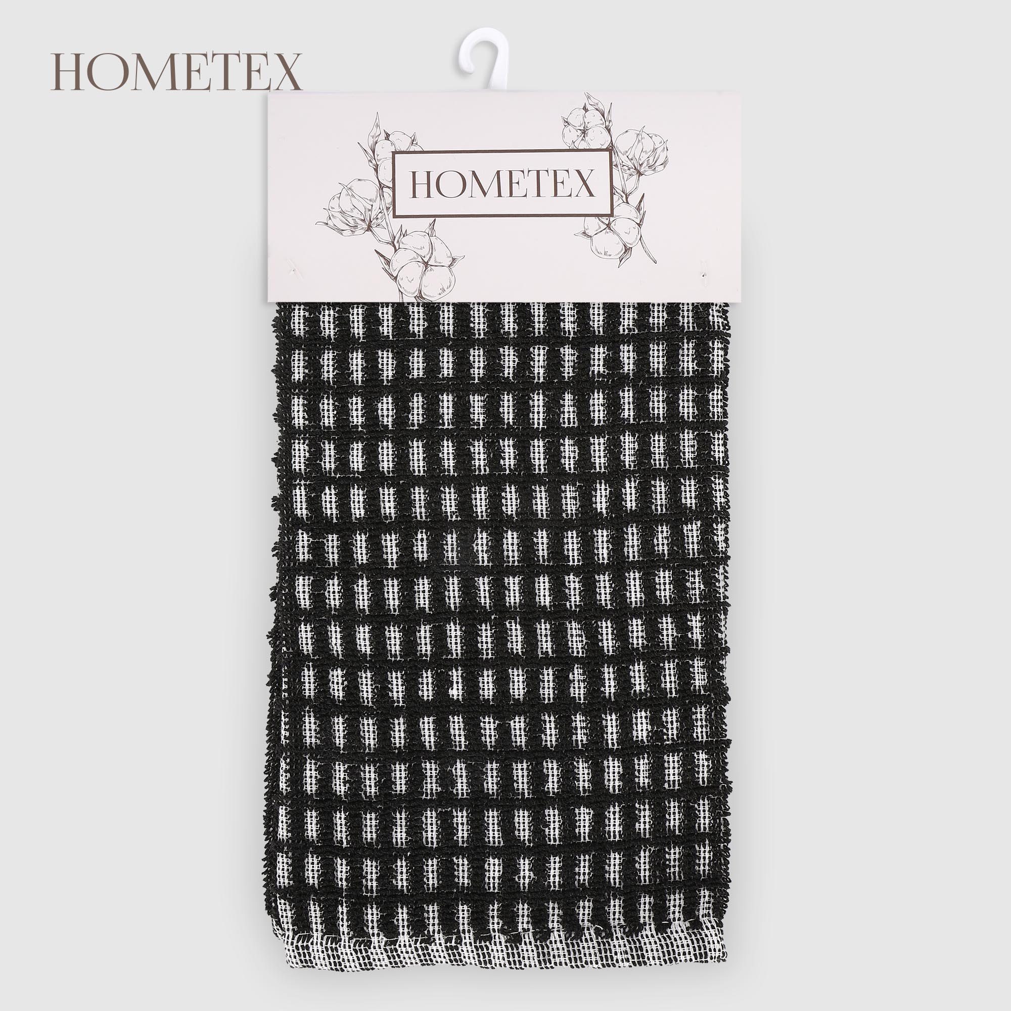 Полотенце Hometex клетка черная 40х60 см 149₽