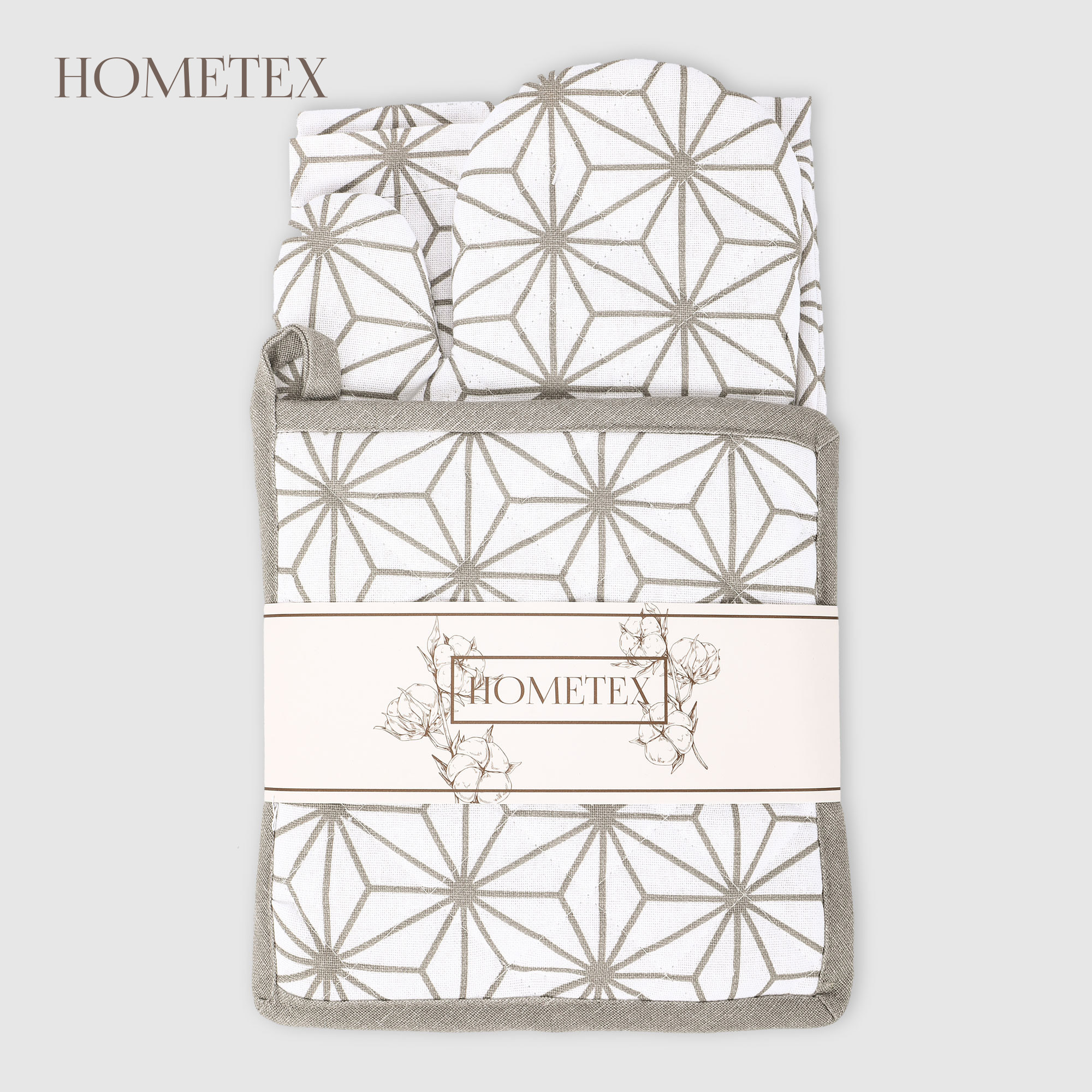 Набор кухонный Hometex фартук/прихват/рукавица ромбы