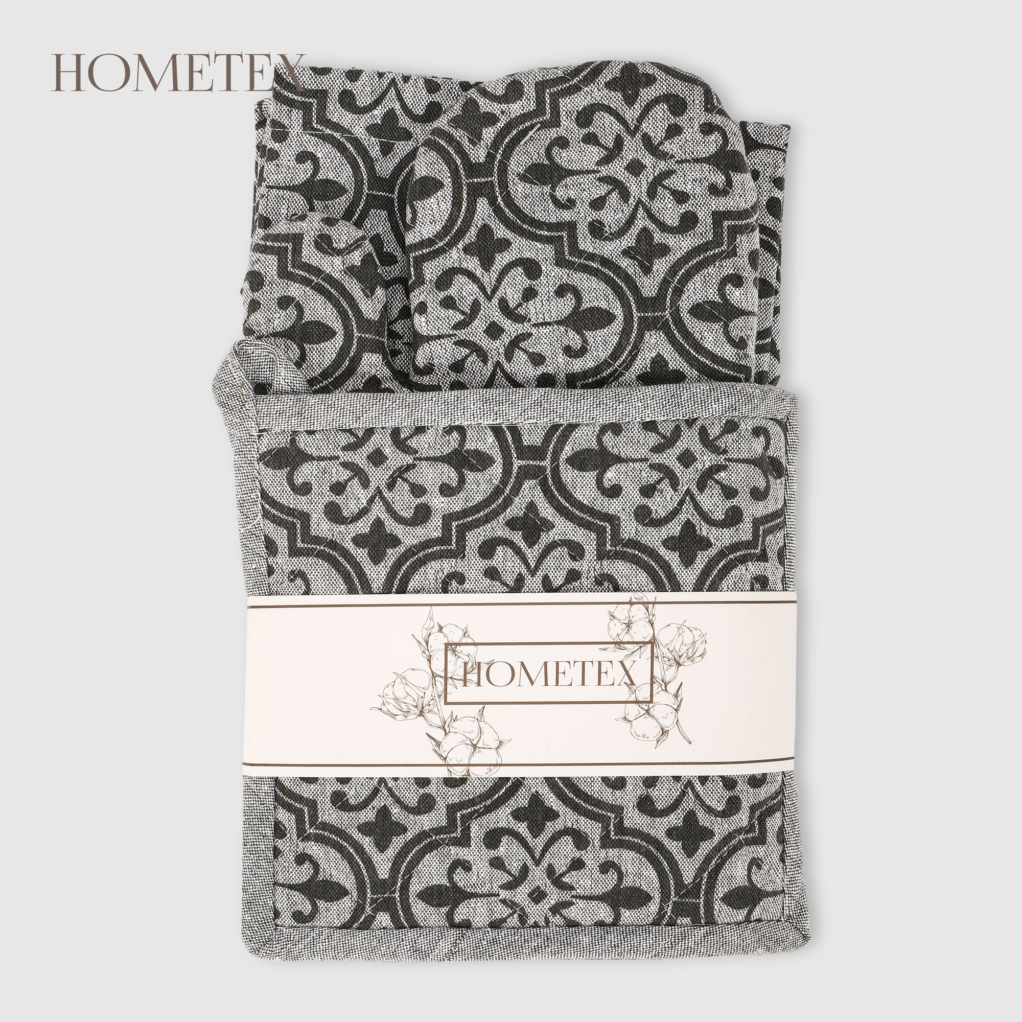 Набор кухонный Hometex фартук/прихватка/рукавица вензель