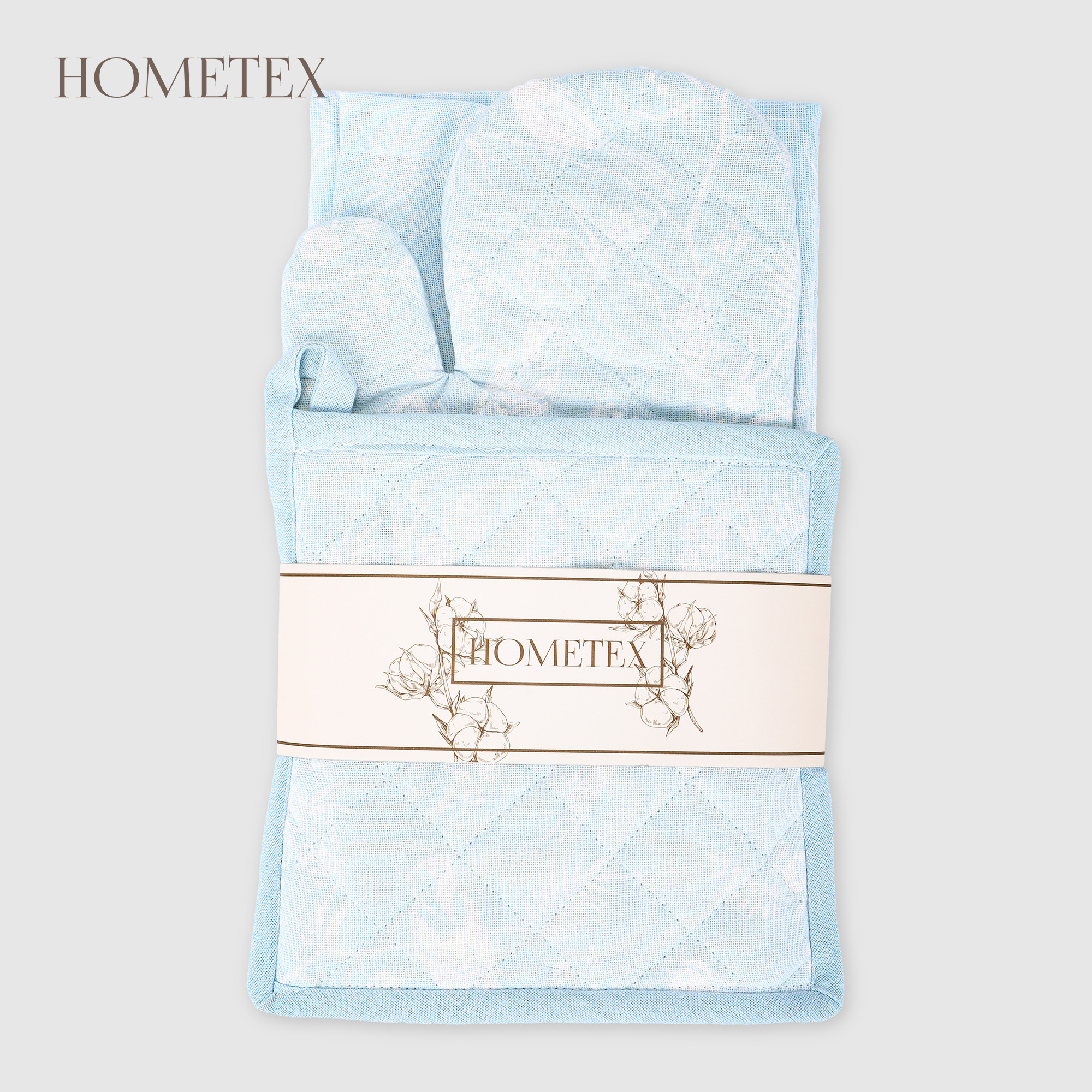 Набор кухонный Hometex фартук/прихватка/рукавица птицы