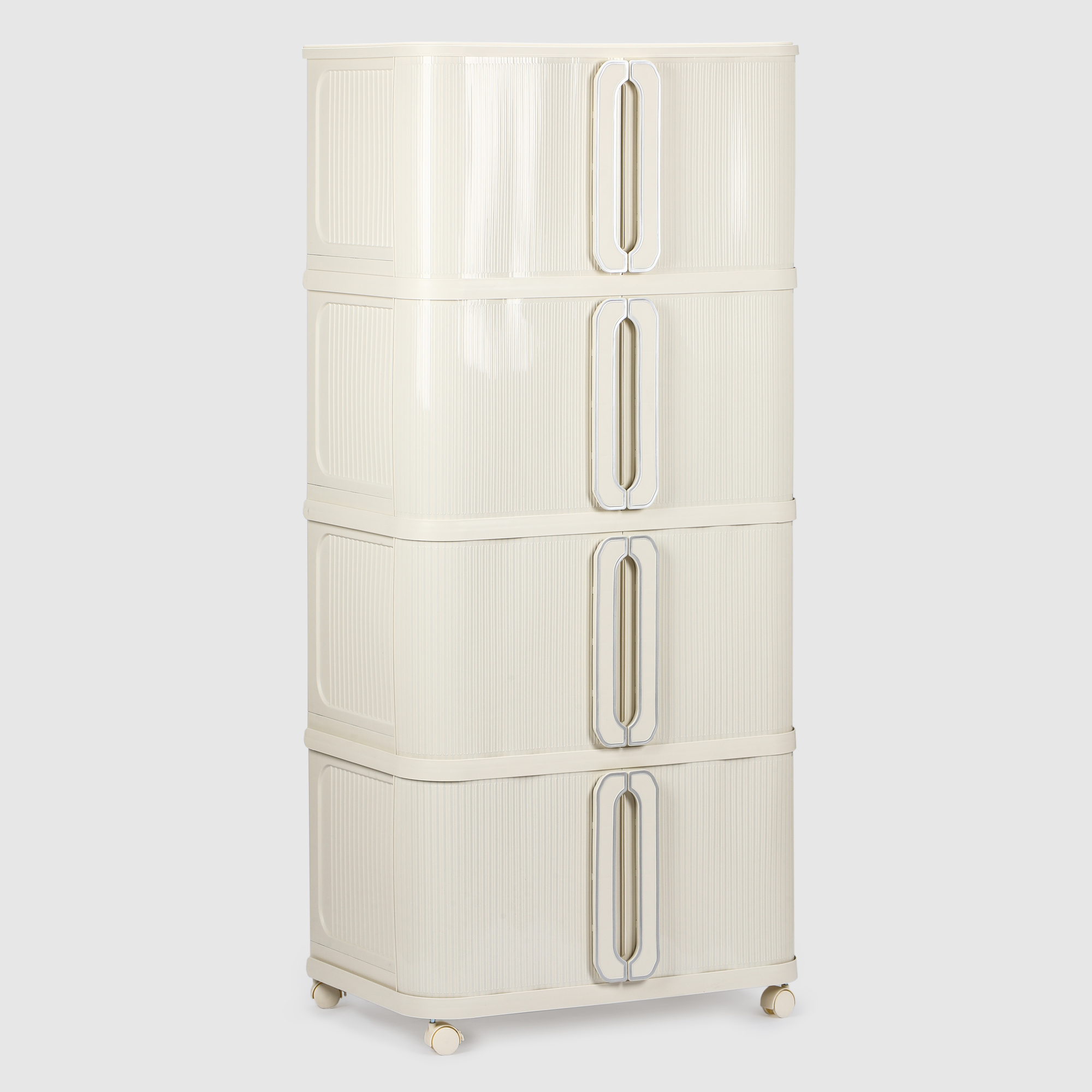 Шкаф для хранения Hometex 4 уровня кремовый 66х39х140 см