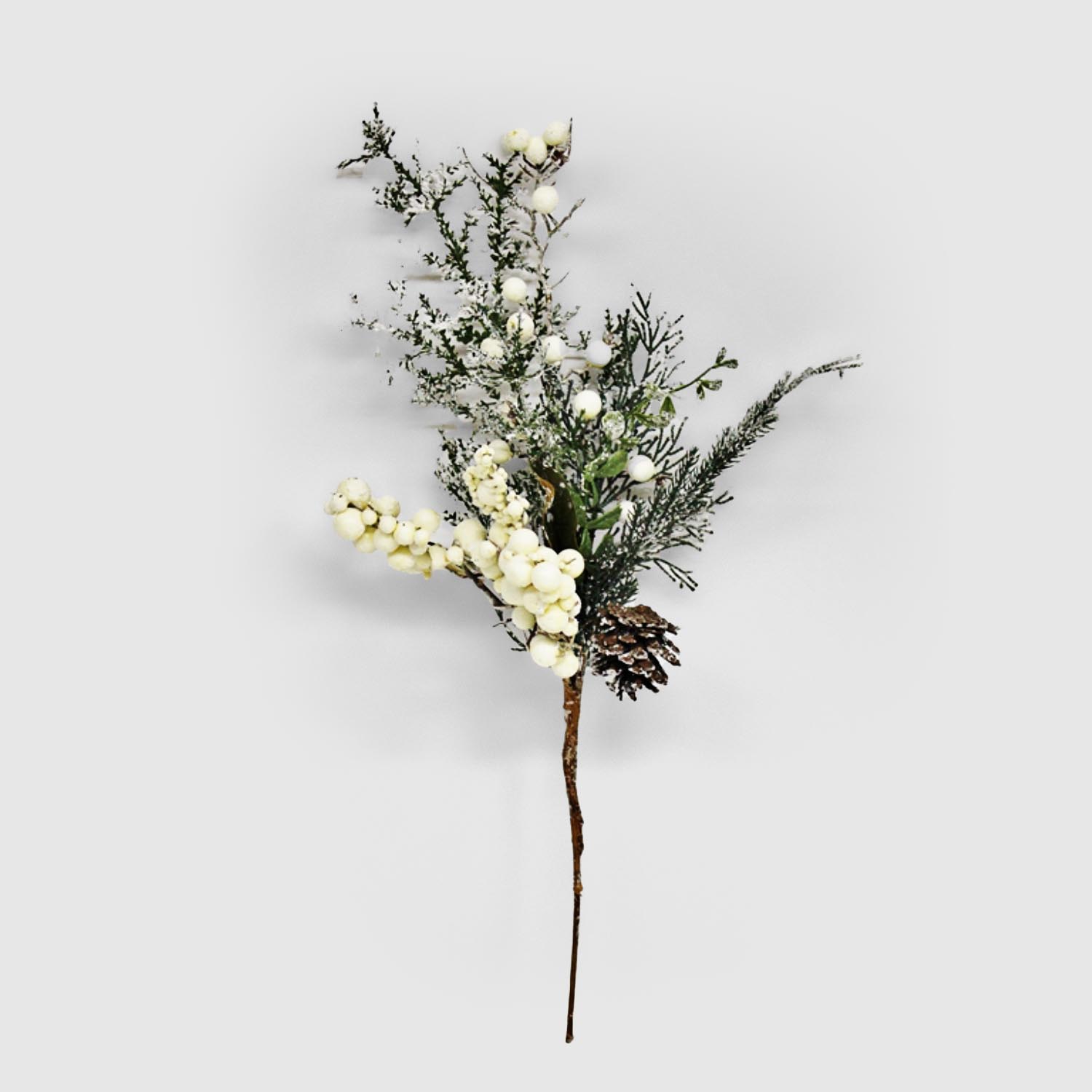 Веточка искусственная Конэко-О с белыми ягодами