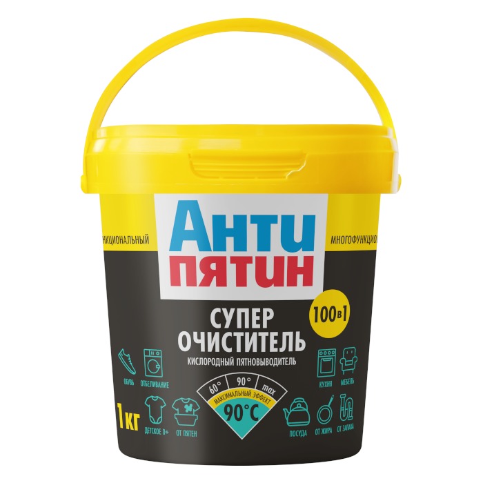 Порошок очиститель-пятновыводитель Антипятин кислородный 60-90С 1 кг 419₽