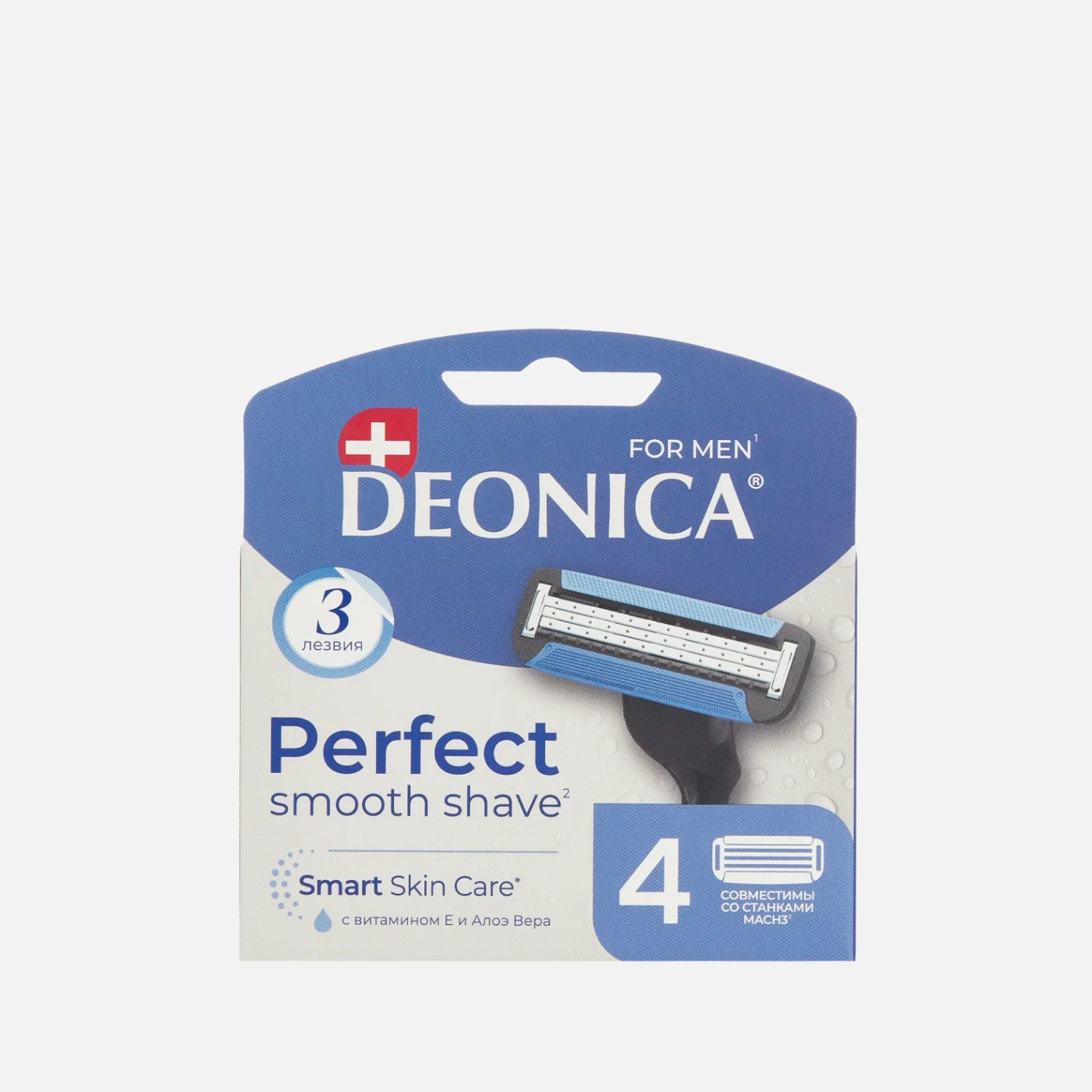Сменные кассеты Deonica мужские с 3 лезвиями 4 шт 1299₽