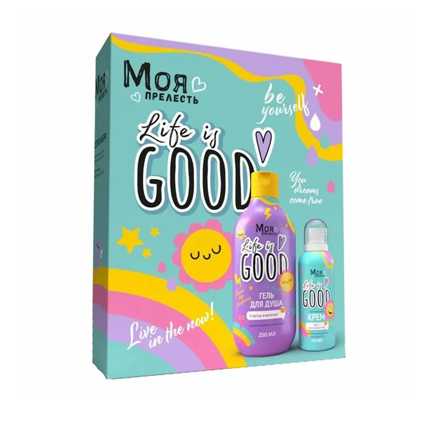 Подарочный набор Моя Прелесть Как большая гель для душа и крем для тела 369₽