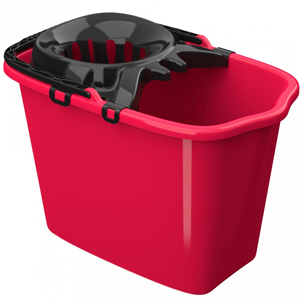 Ведро Альт-Пласт прямоугольное со сливом и отжимом 15 л в ассортименте 489₽