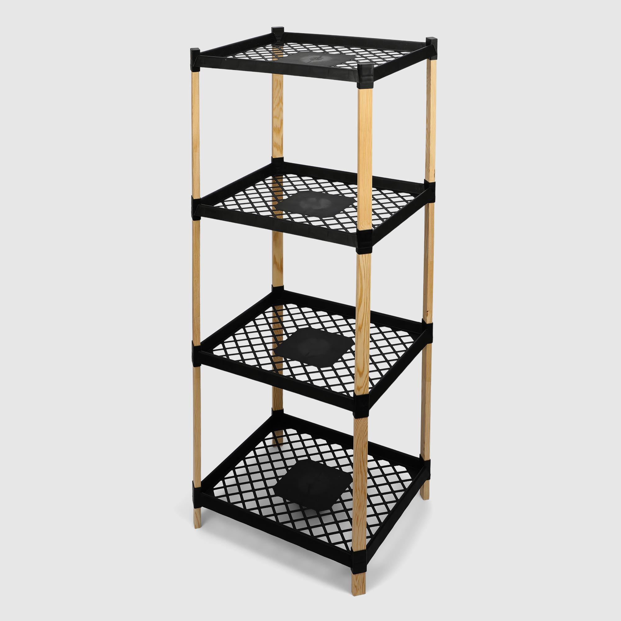 Этажерка для хранения Fixwood Fix-2000-4 чёрная 44х37х112 см 2399₽