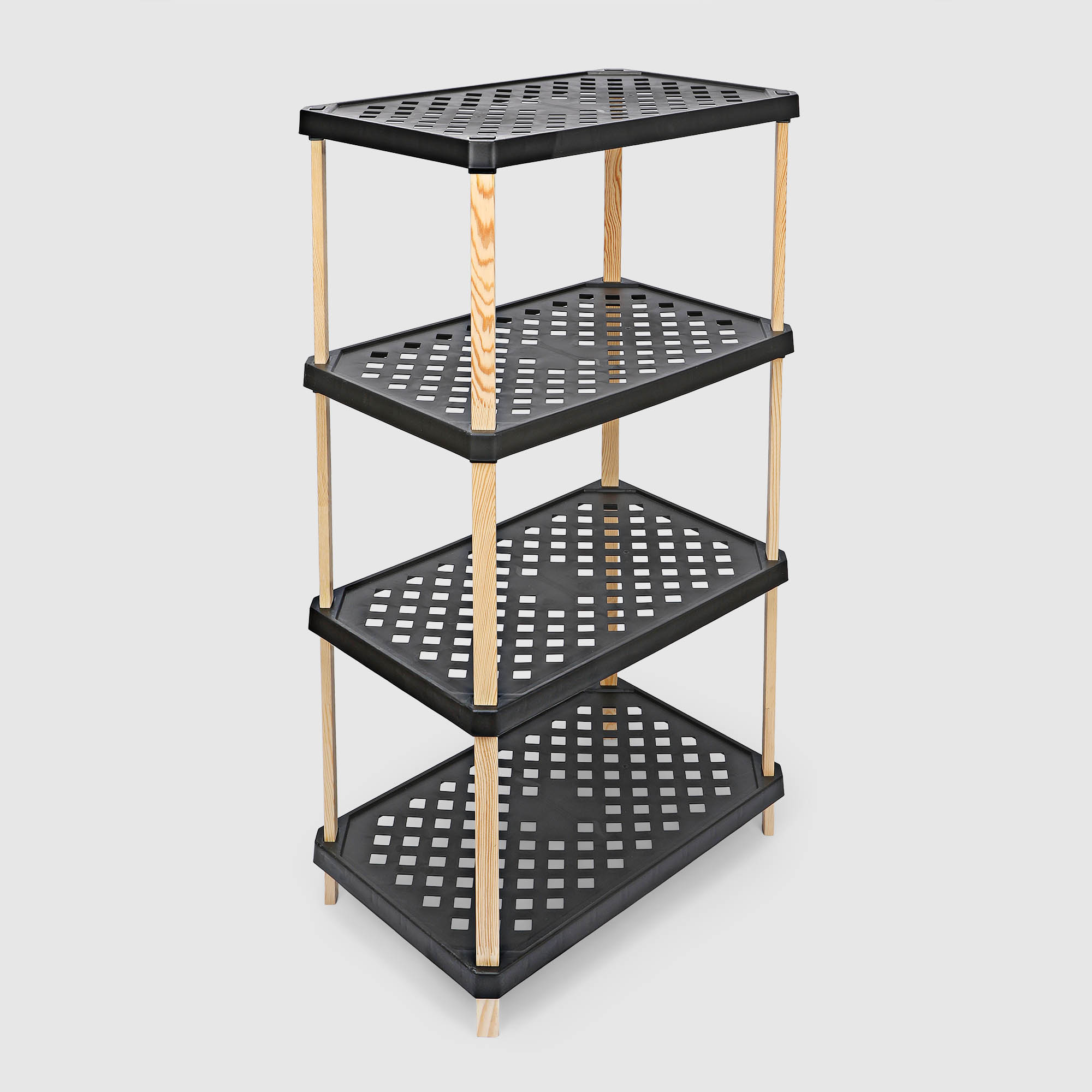 Этажерка для хранения Fixwood Fix-2001-4 чёрная 60х36х112 см