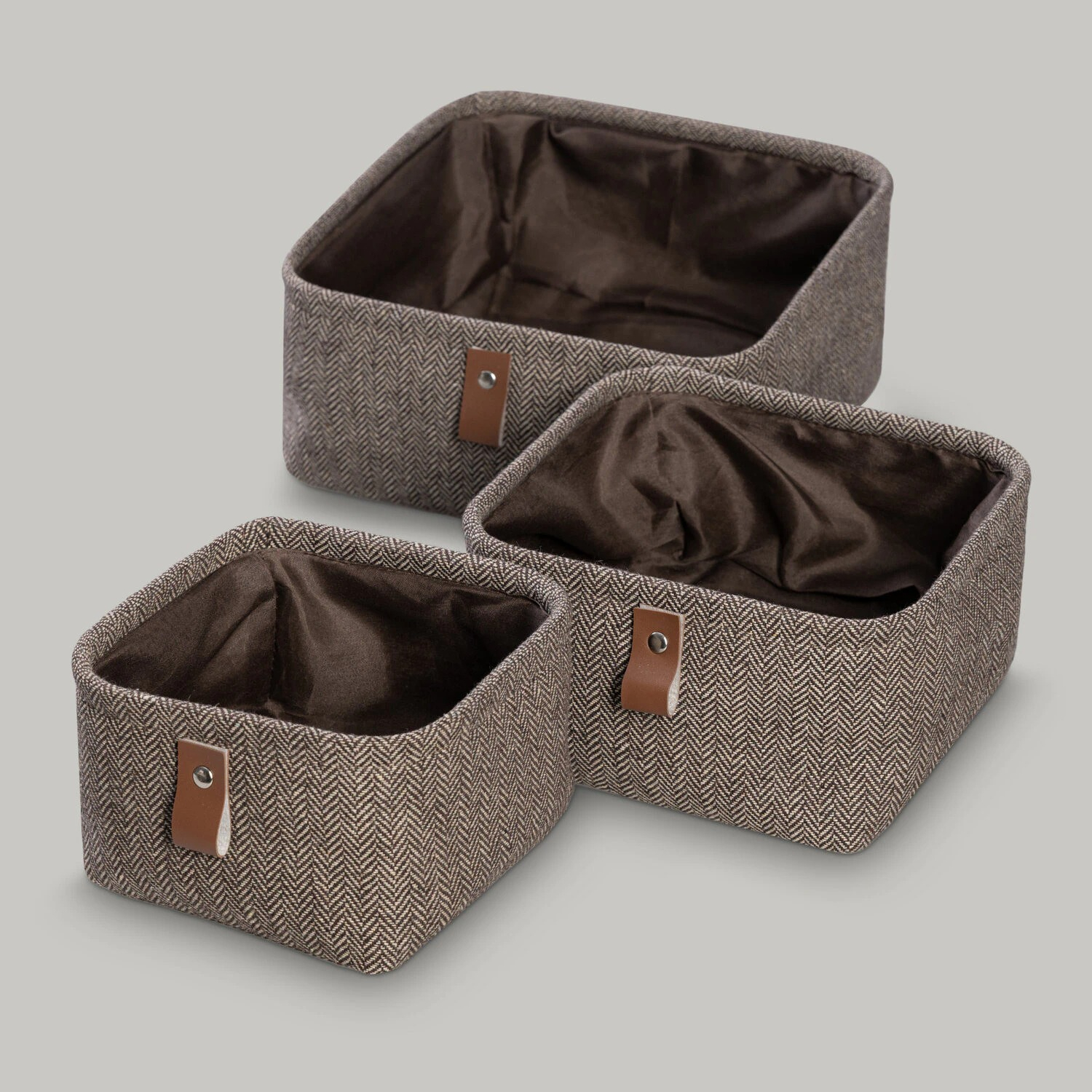 Корзины Prime Prive набор для хранения Йоран коричневый 3 предмета 1999₽