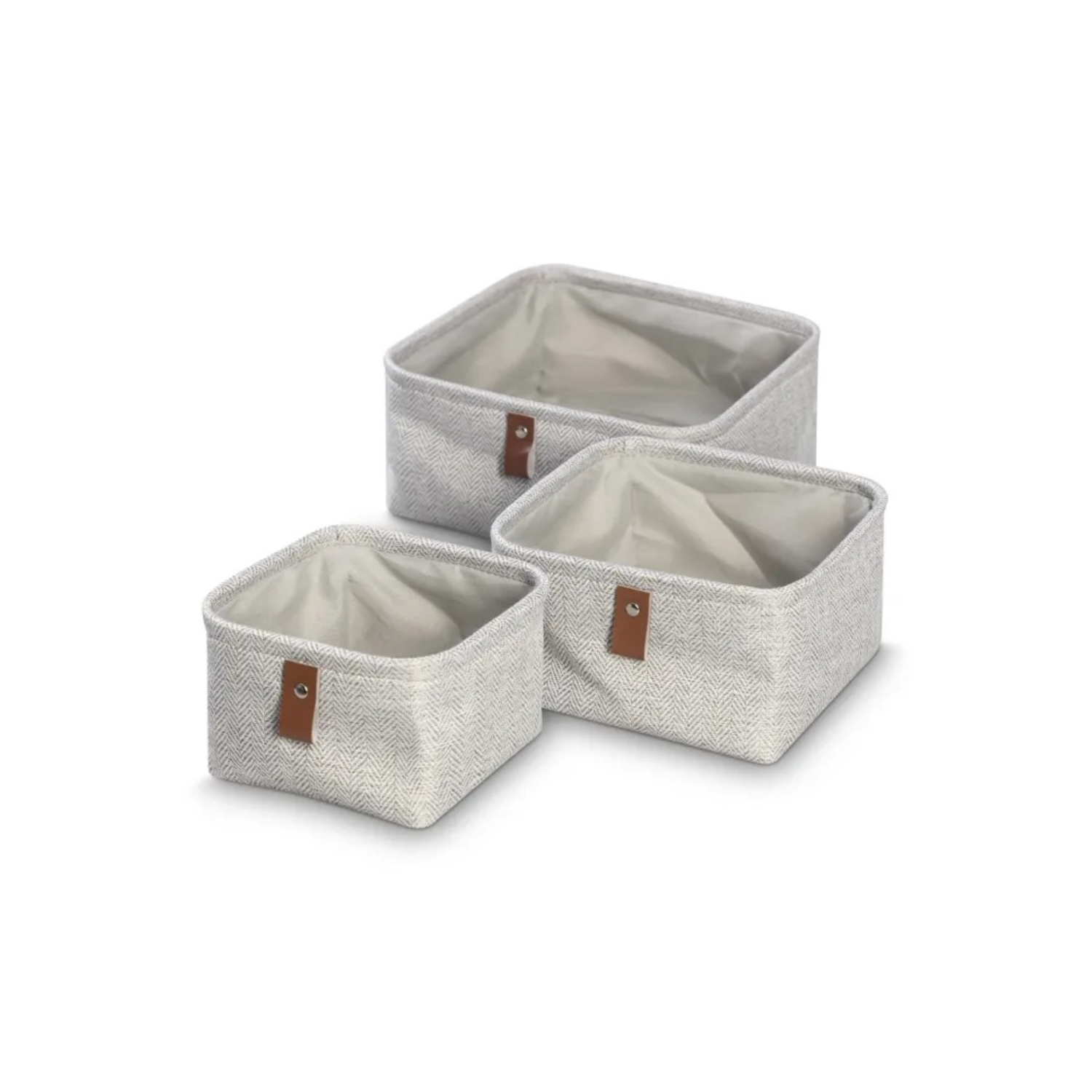 Корзины Prime Prive набор для хранения Йоран светло-серый 3 предмета 1999₽