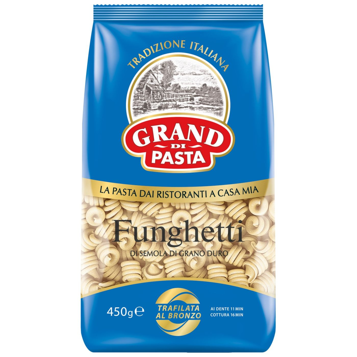 Макароны Grand di Pasta фунгетти 450 гр 94₽
