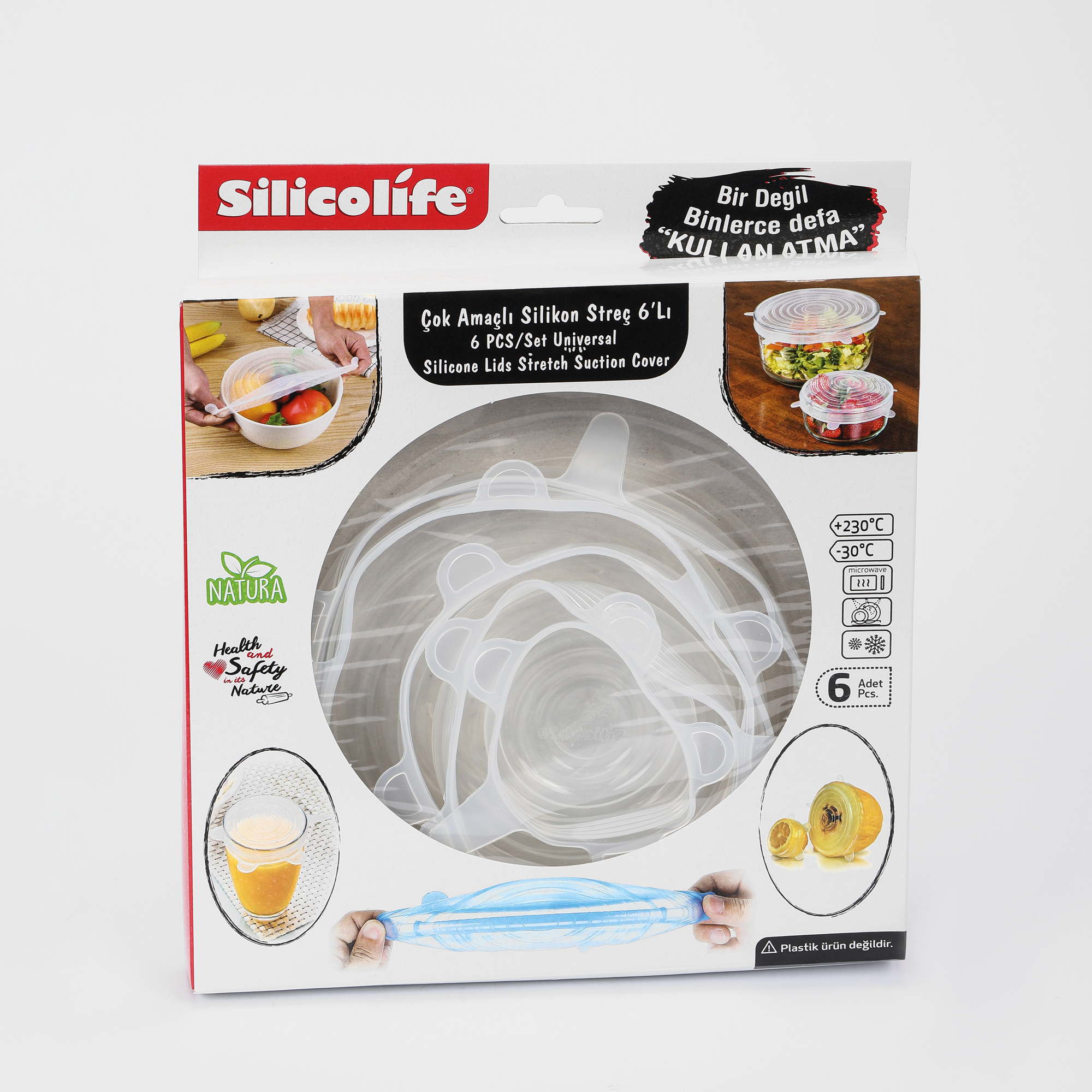 Крышки Flora силиконовые 6 шт 659₽