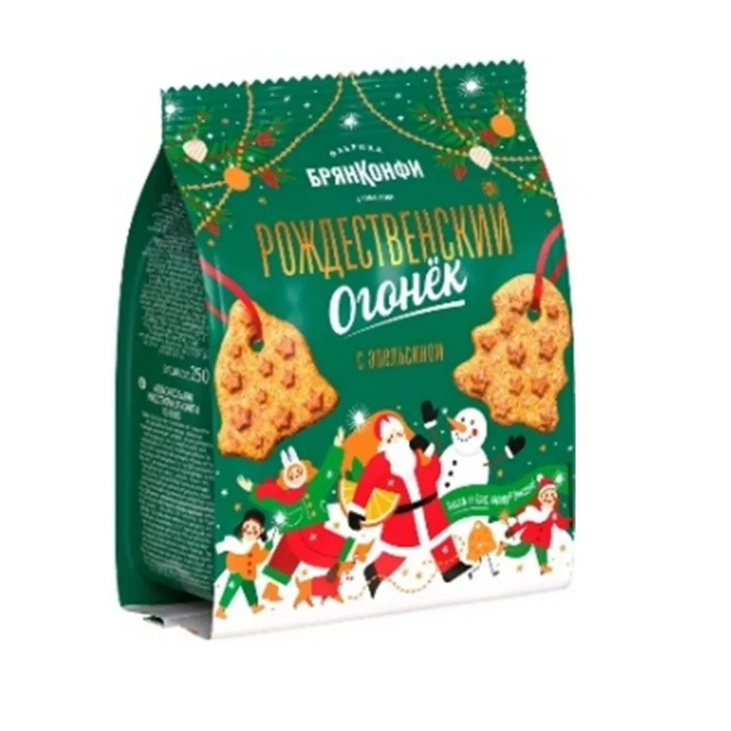 Печенье Брянконфи рождественский огонек апельсин 250 г 119₽