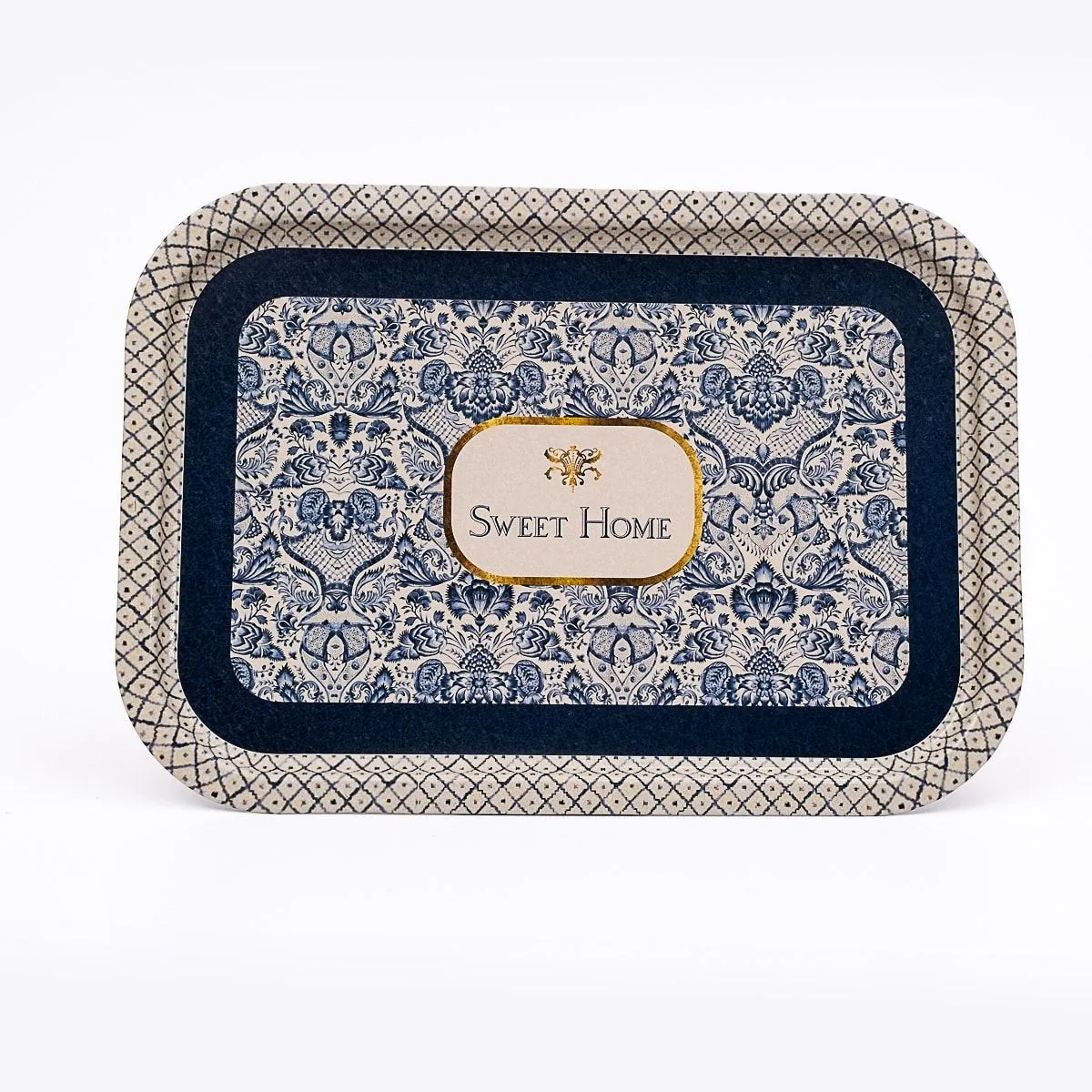 Поднос большой Evle blue & white 285x400 мм