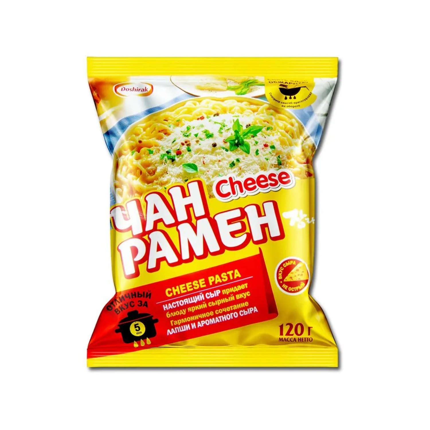 Лапша быстрого приготовления Доширак чан рамён cheese pasta 120 г