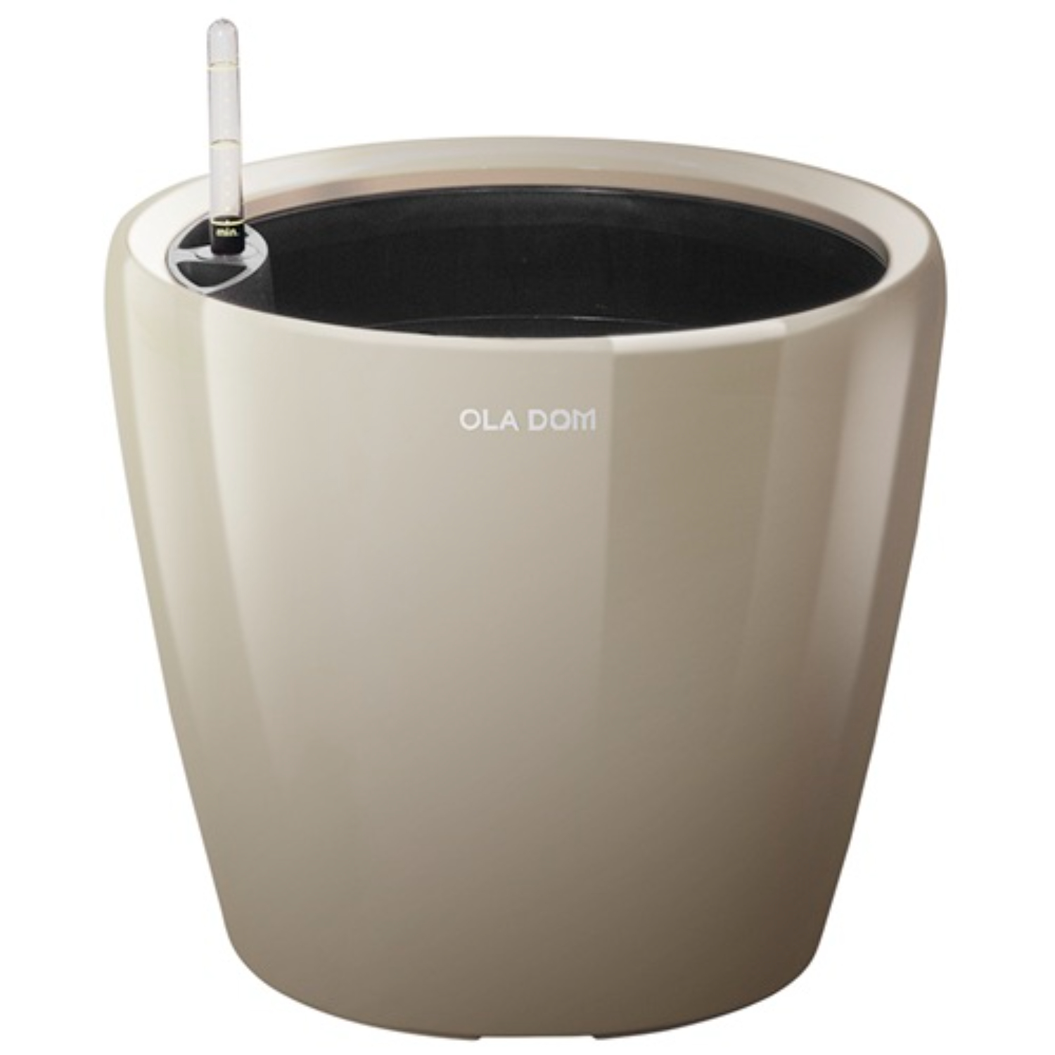 Кашпо круглое Ola Dom Deluxe 49х46 см мокко с автополивом