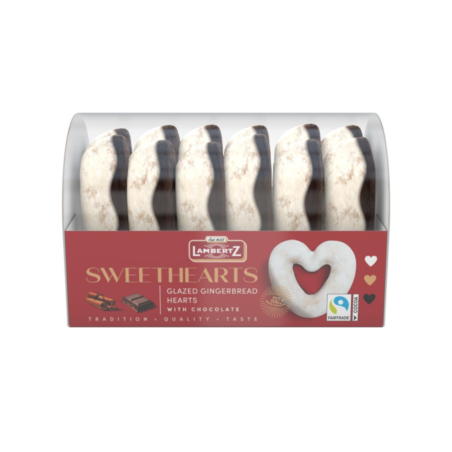 Пряники имбирные Lambertz hearts глазурь 190 г 229₽