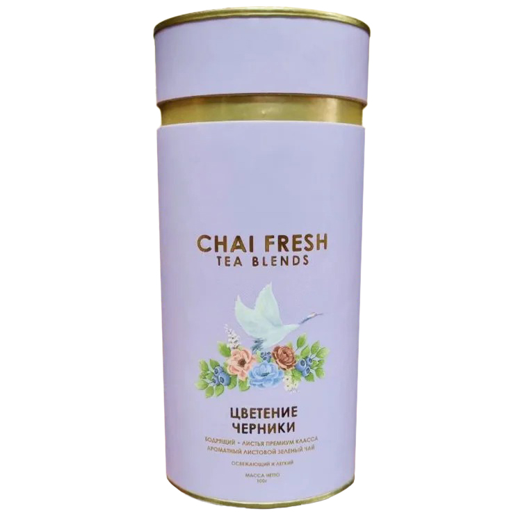 Чай зелёный Chai Fresh листовой цветение черники 100 г 299₽