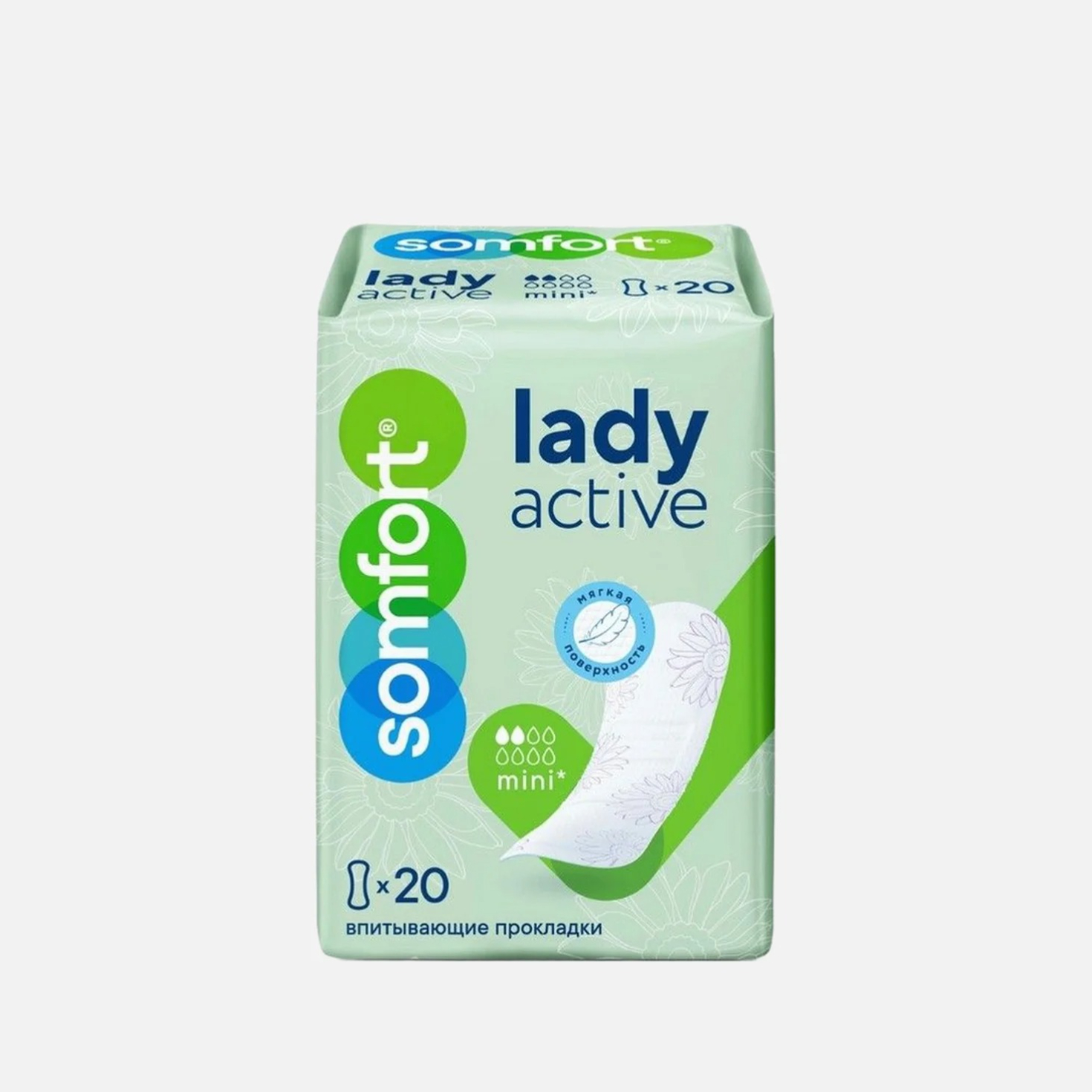 Прокладки Somfort Lady Active Mini 20 шт 389₽