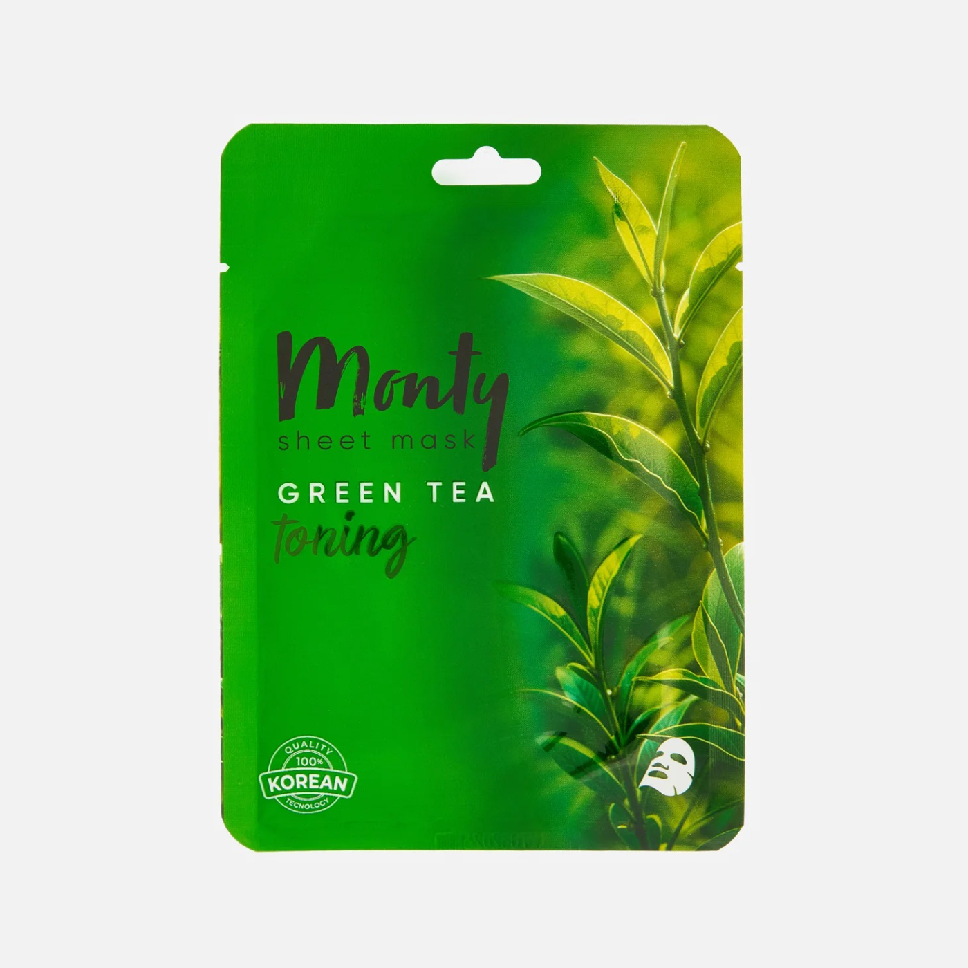 Маска для лица Monty Зелёный чай тонизирующая 25 мл 49₽