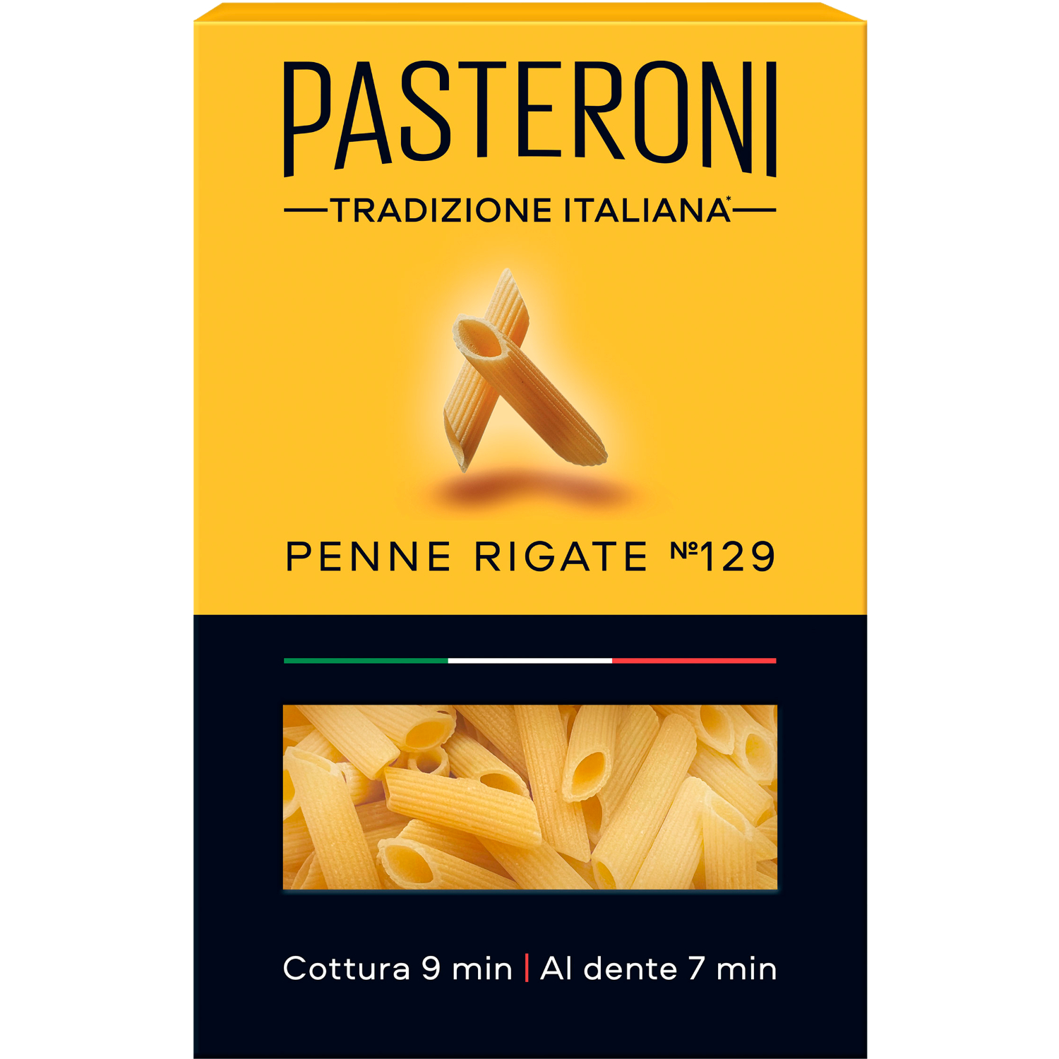 Макароны Pasteroni перья рифленые 129 1кг 165₽