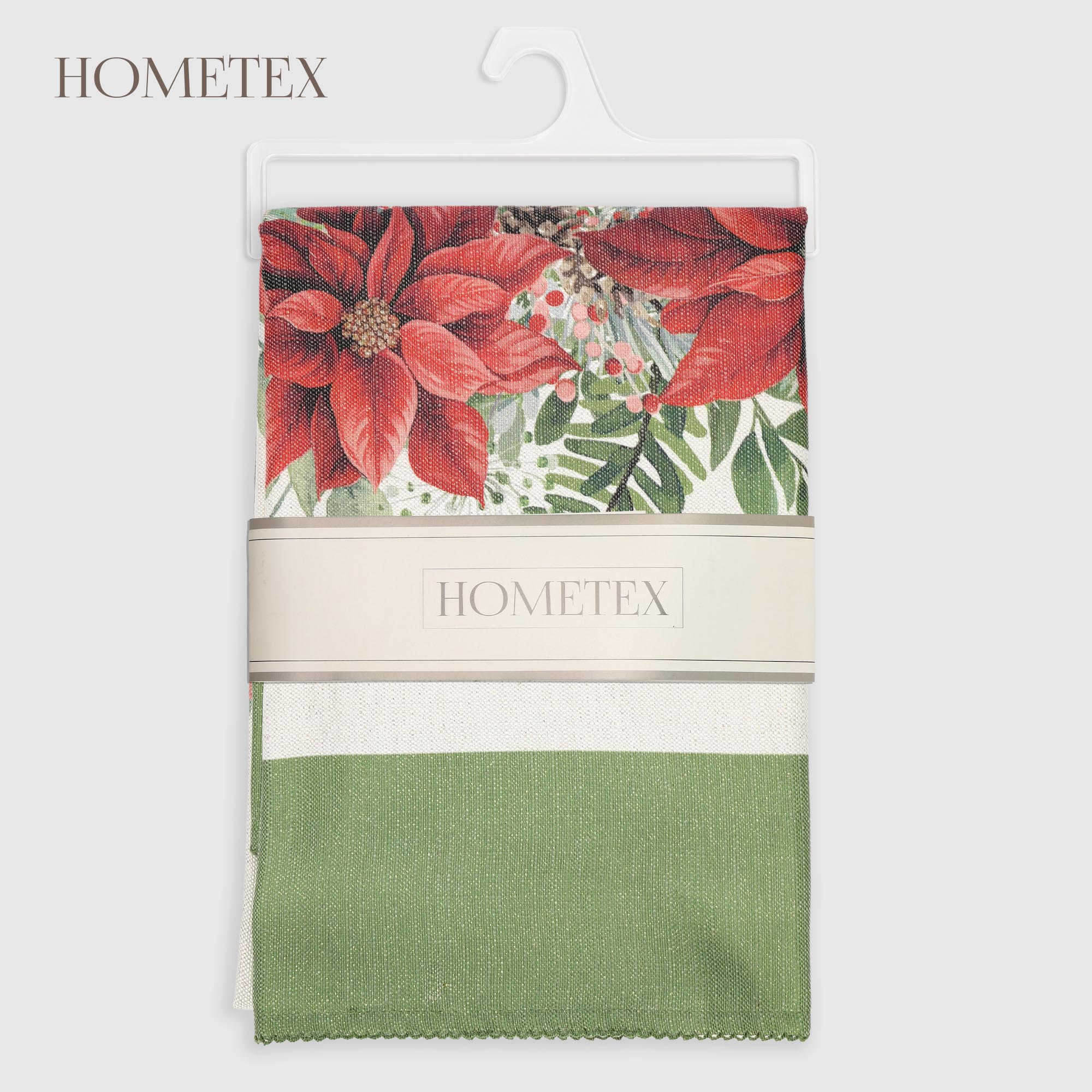 Скатерть Hometex пуансетия хлопоклен 140х300 см 2990₽