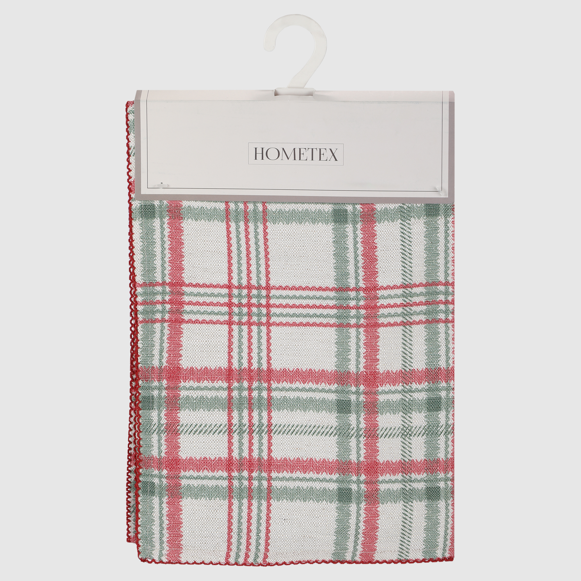 Дорожка Hometex клетка хлопок/лен 45х140 см