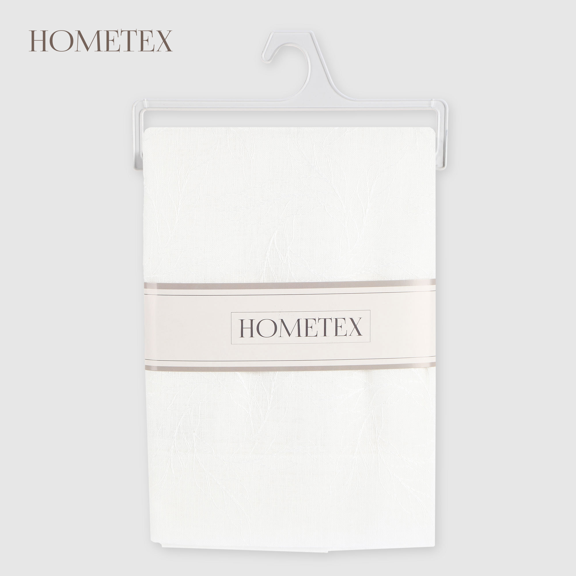 Скатерть Hometex цветы белая вышивка полиэстер 140х240 см